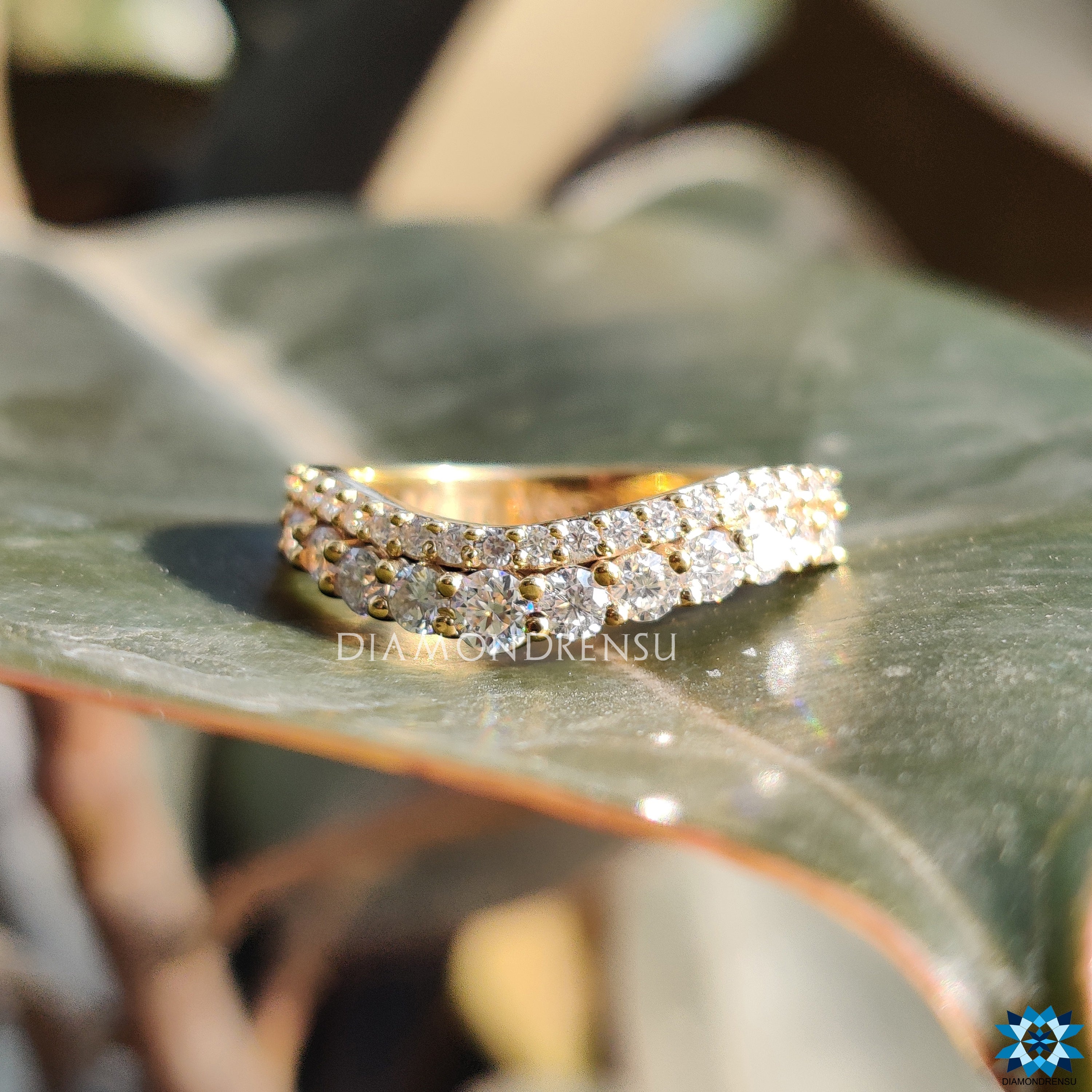 yellow gold wedding band - diamondrensu