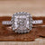 cushion lab grown diamond ring