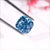 blue cushion cut lab grown diamond