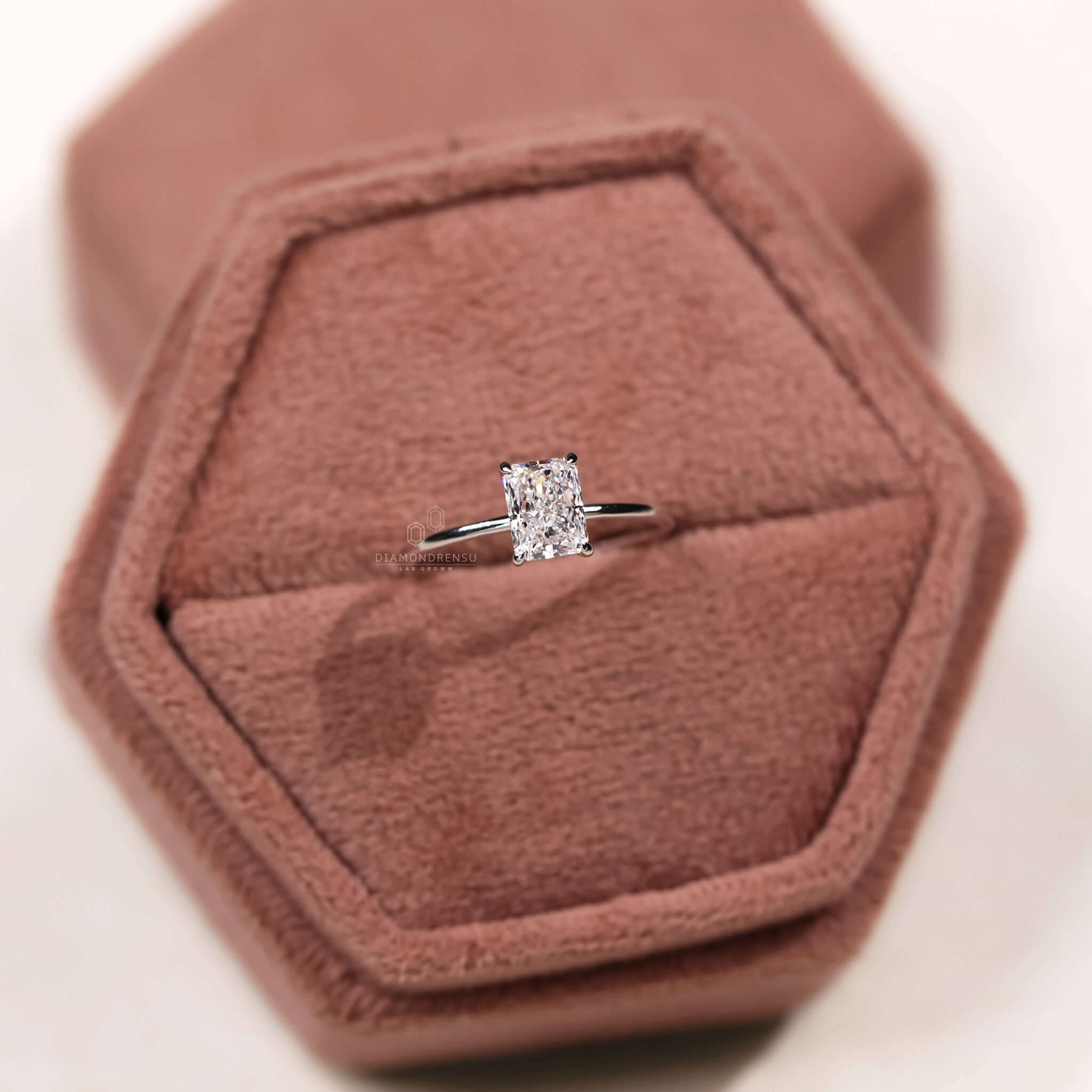 radiant cut engagement ring