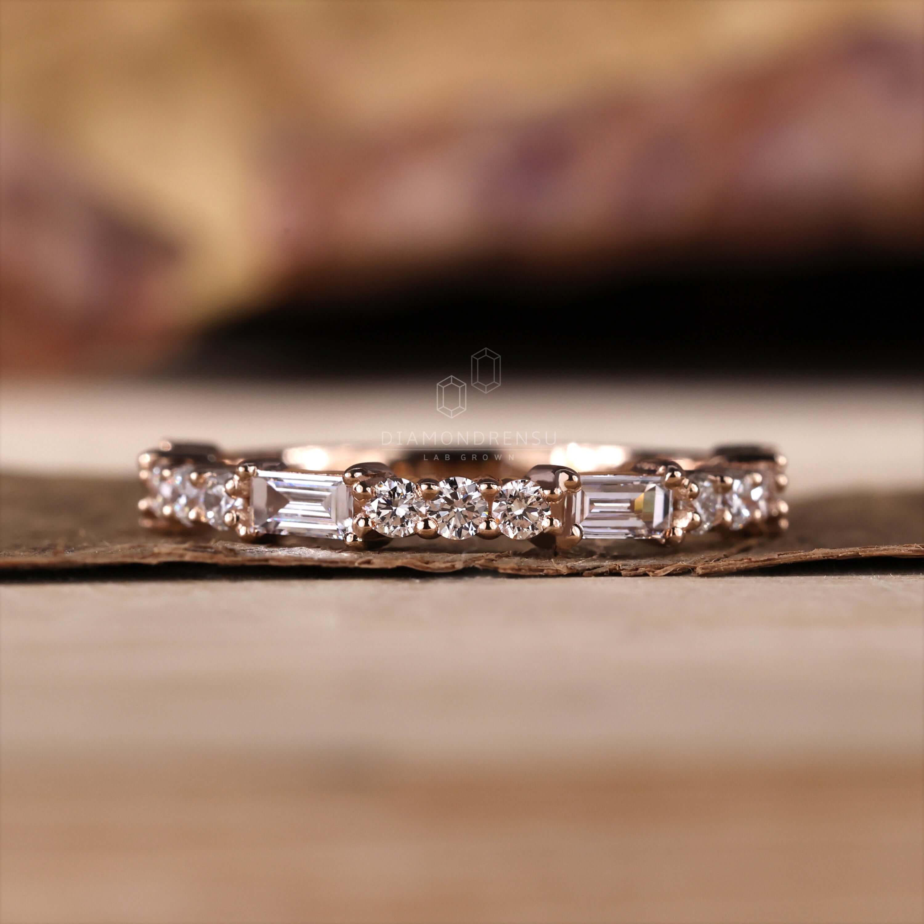 lab created diamond wedding bands