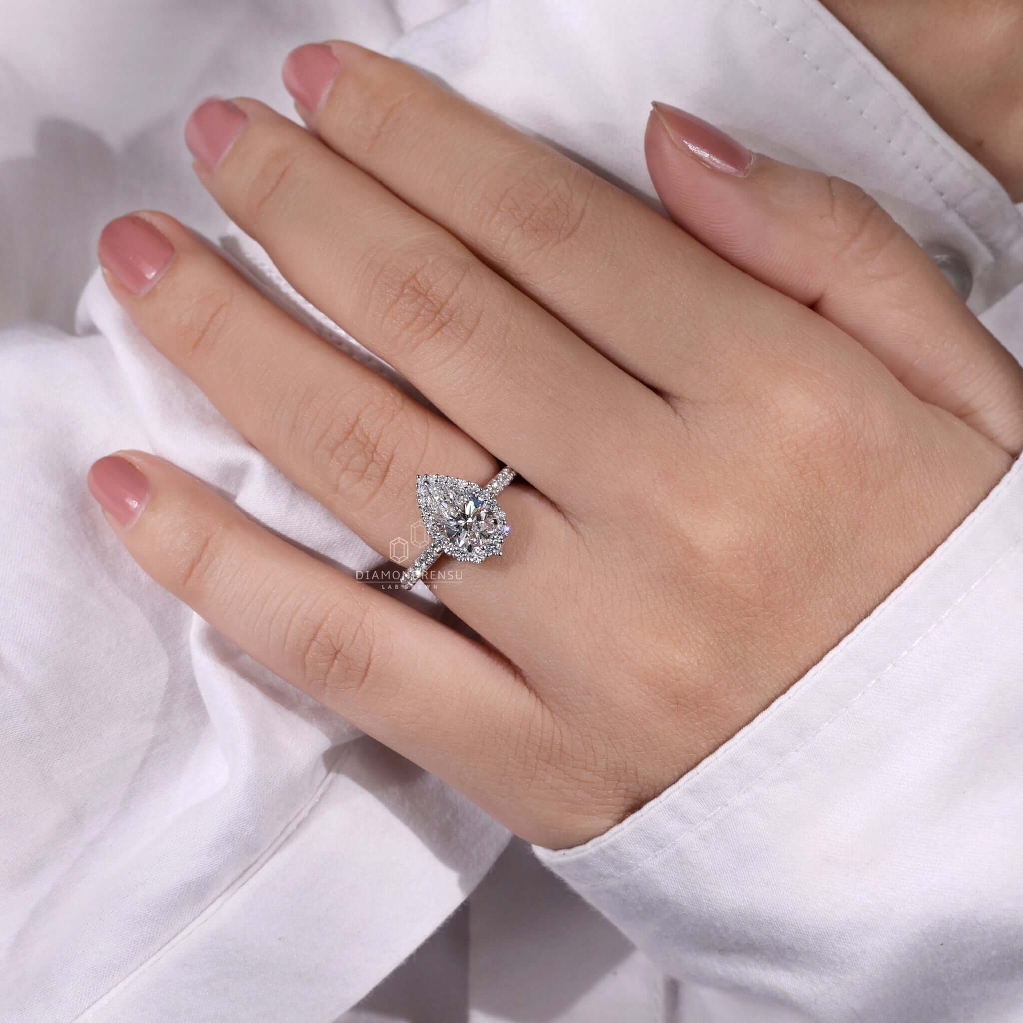 lab created diamond ring