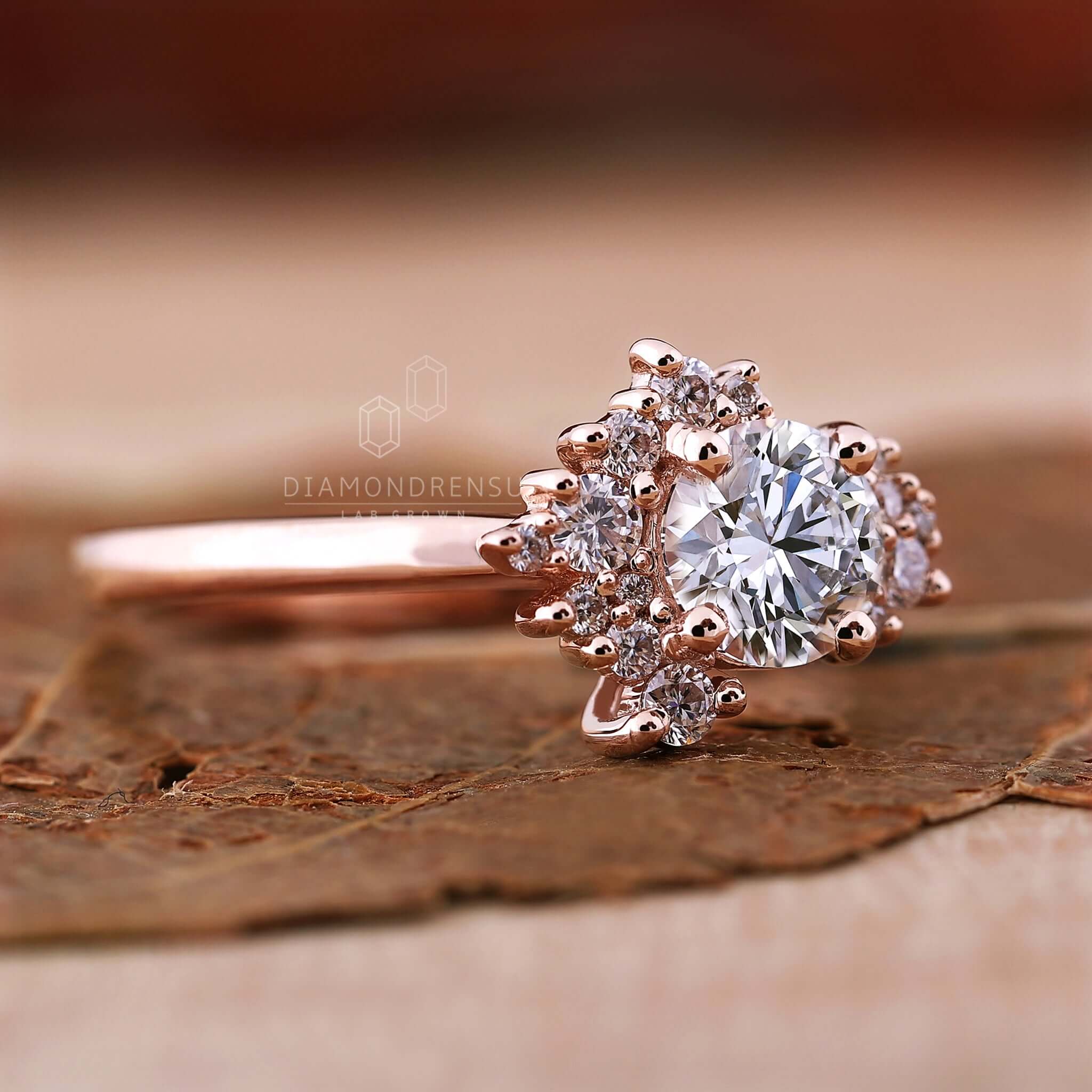 round lab grown diamond ring