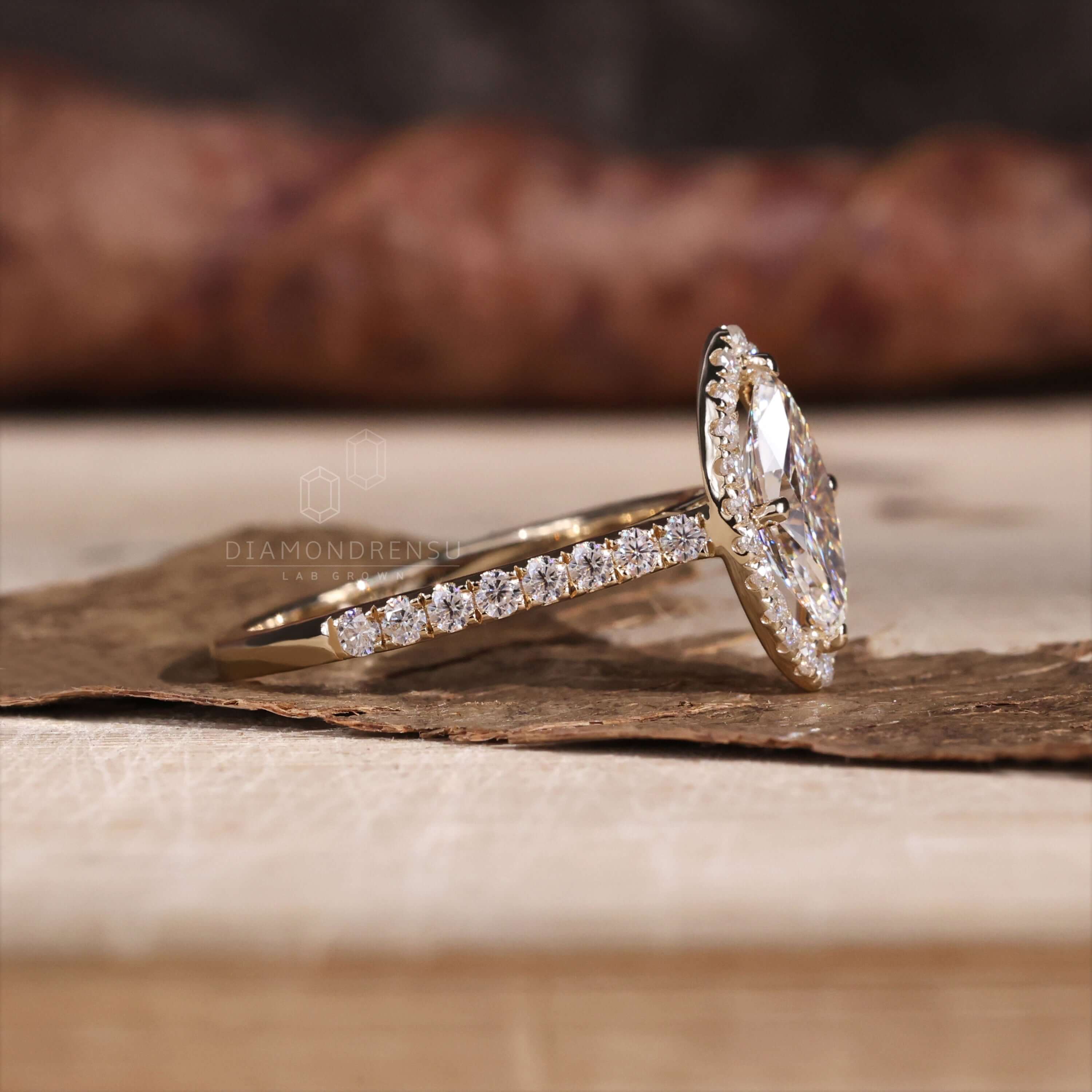 lab created diamond engagement ring - diamondrensu