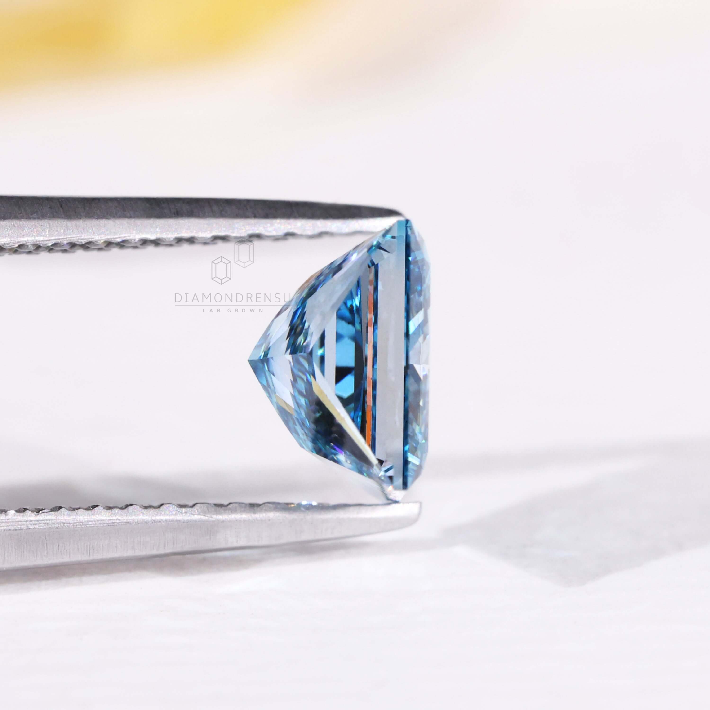 fancy blue color lab grown diamond