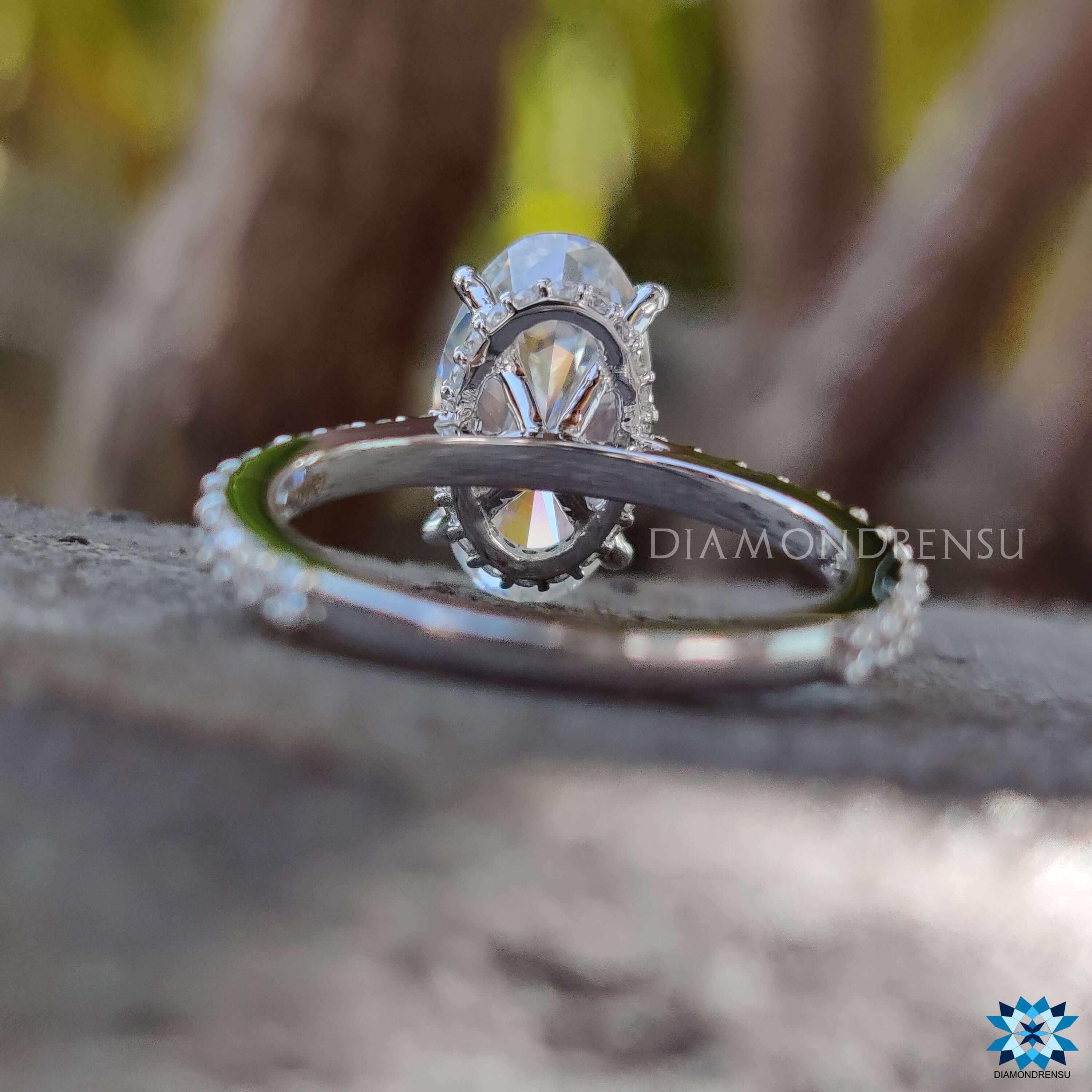 custom moissanite engagement ring - diamondrensu