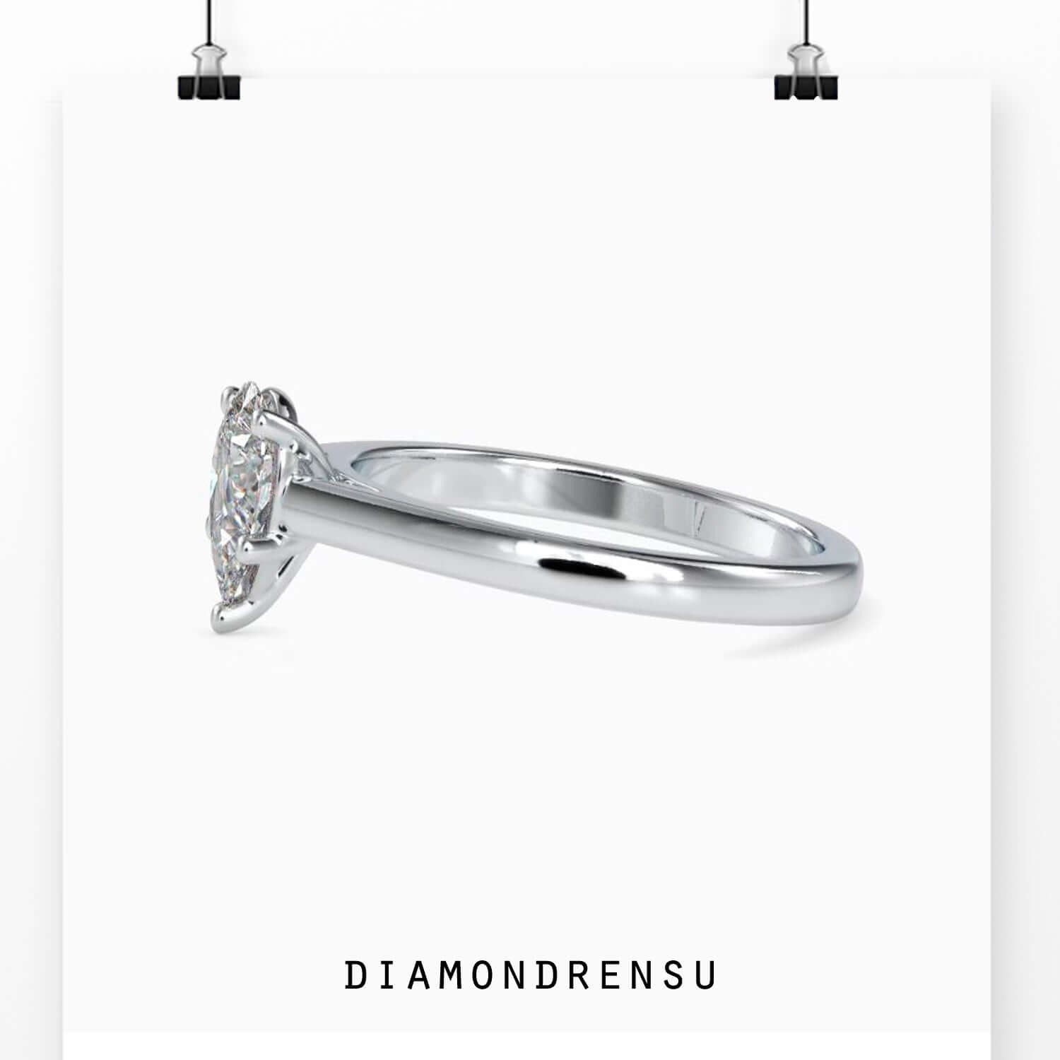 pear cut moissanite ring - diamondrensu