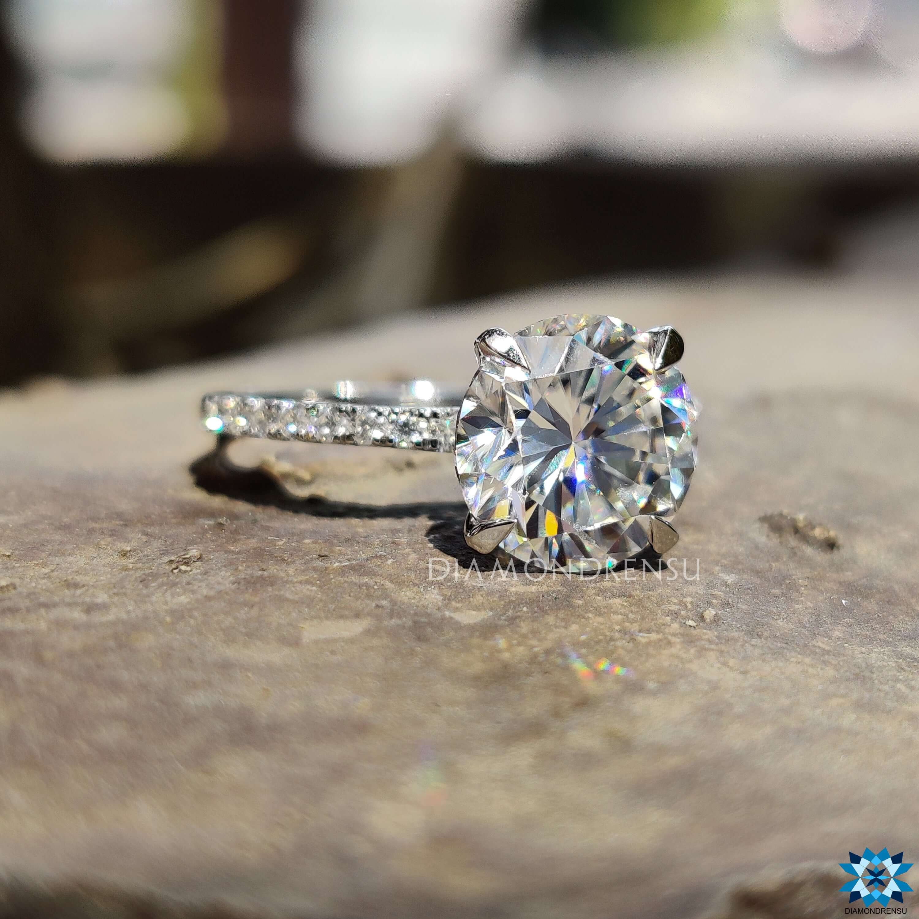 moissanite engagement rings - diamondrensu