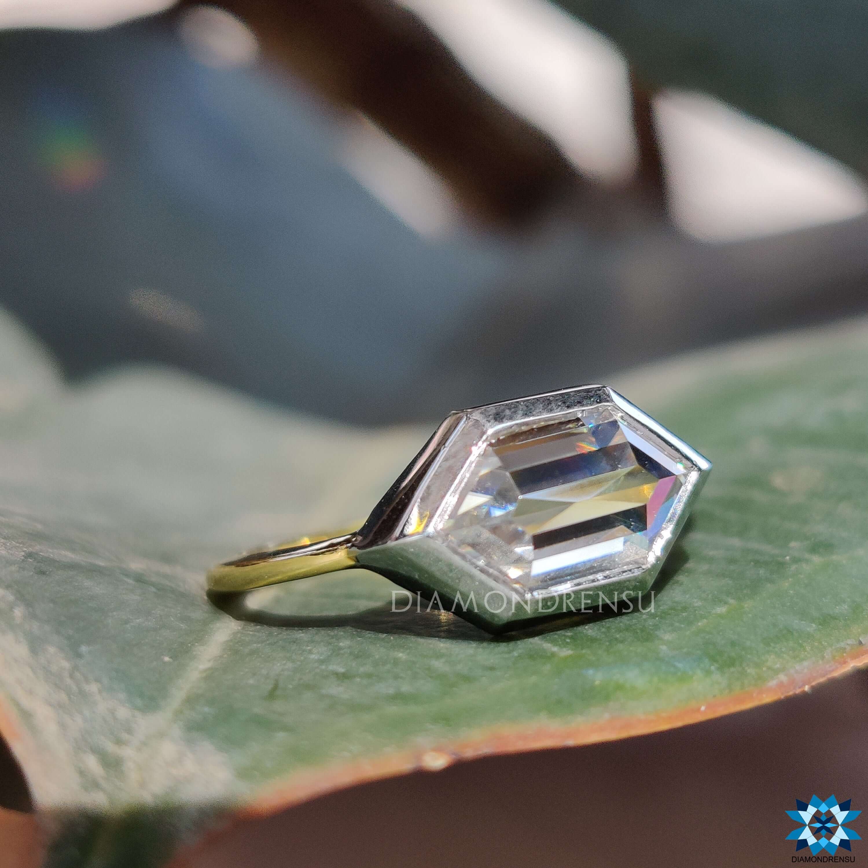 hexagon rose cut ring - diamondrensu