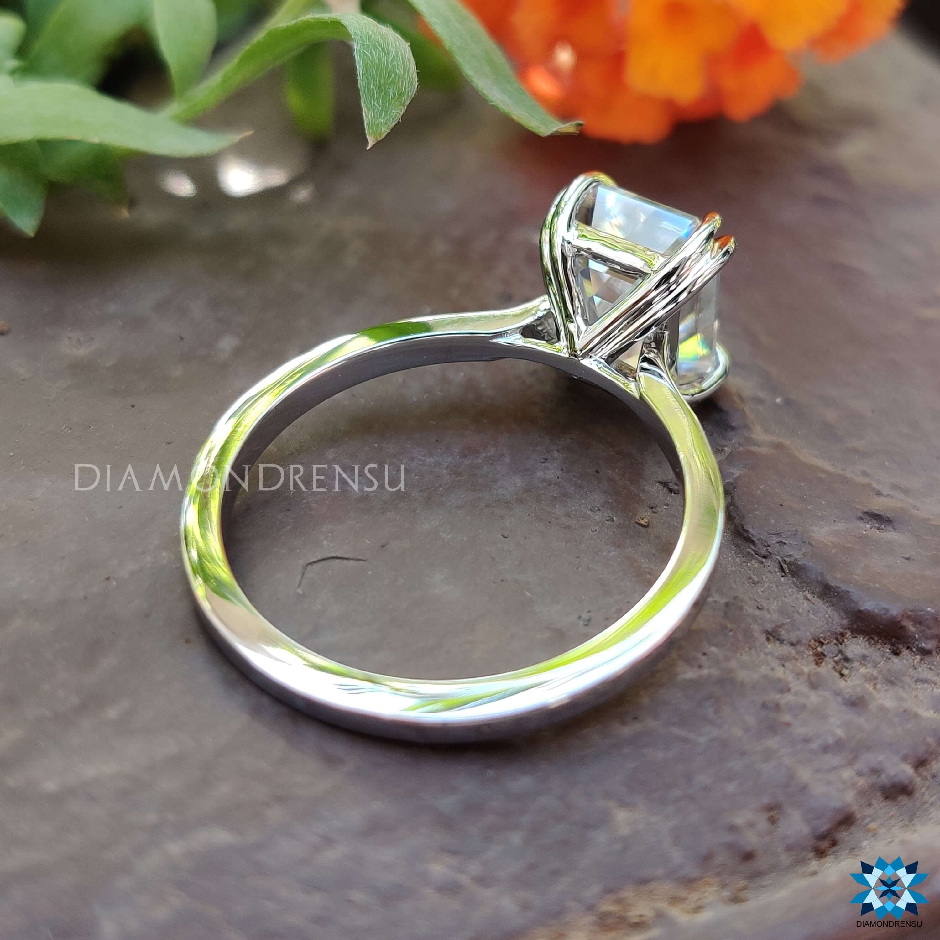 moissanite solitaire ring - diamondrensu