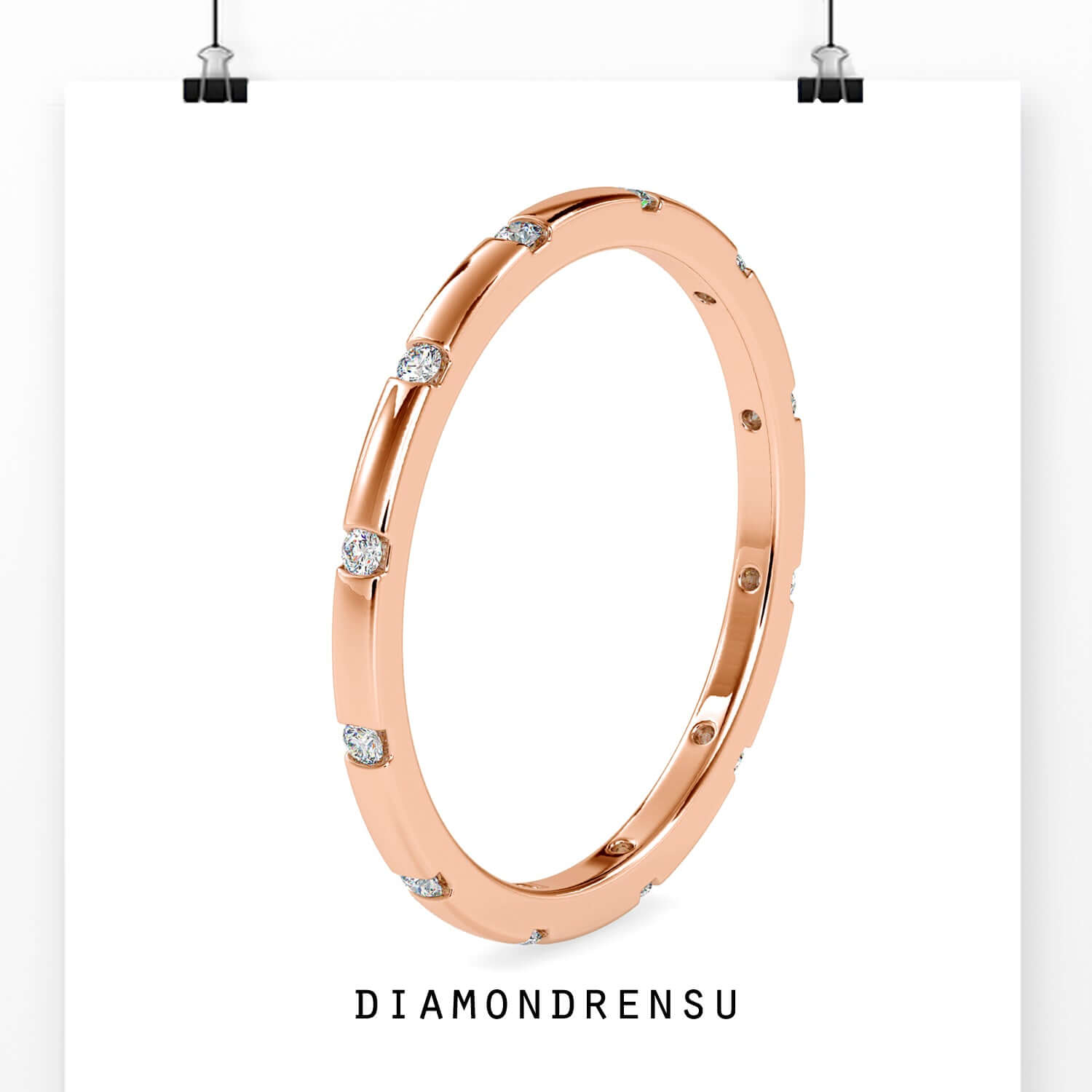 rose gold wedding band - diamondrensu