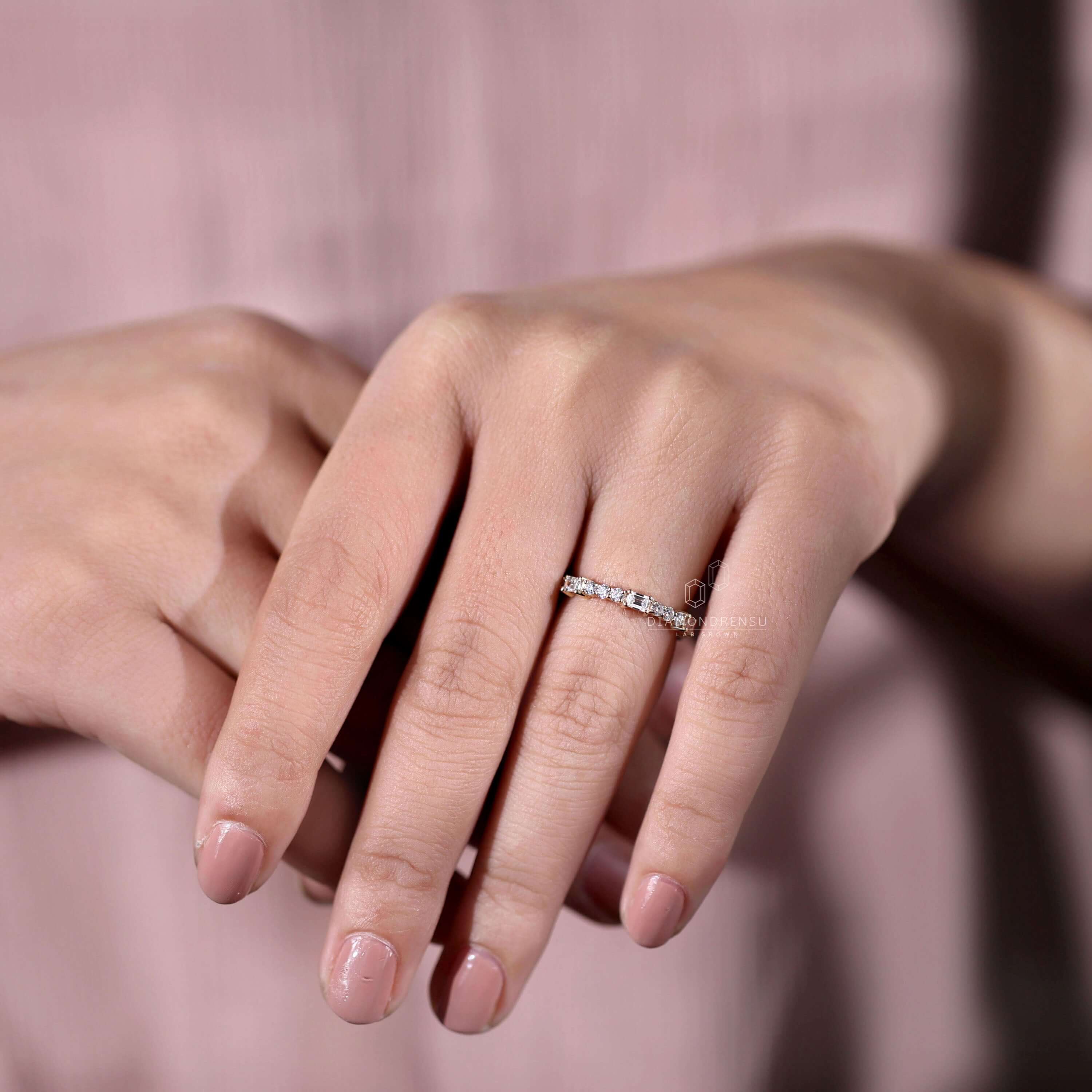 lab grown diamond eternity band