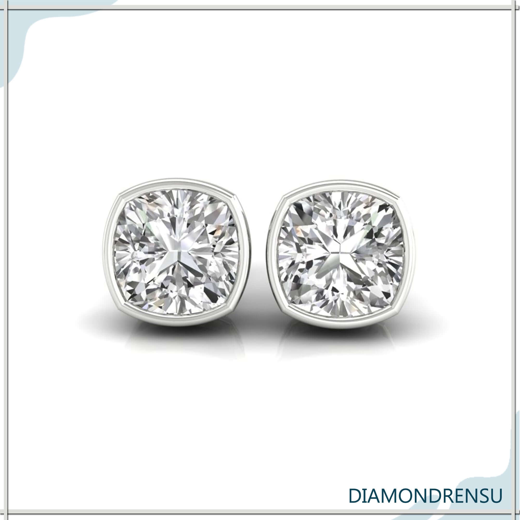 moissanite earrings screw back - diamondrensu