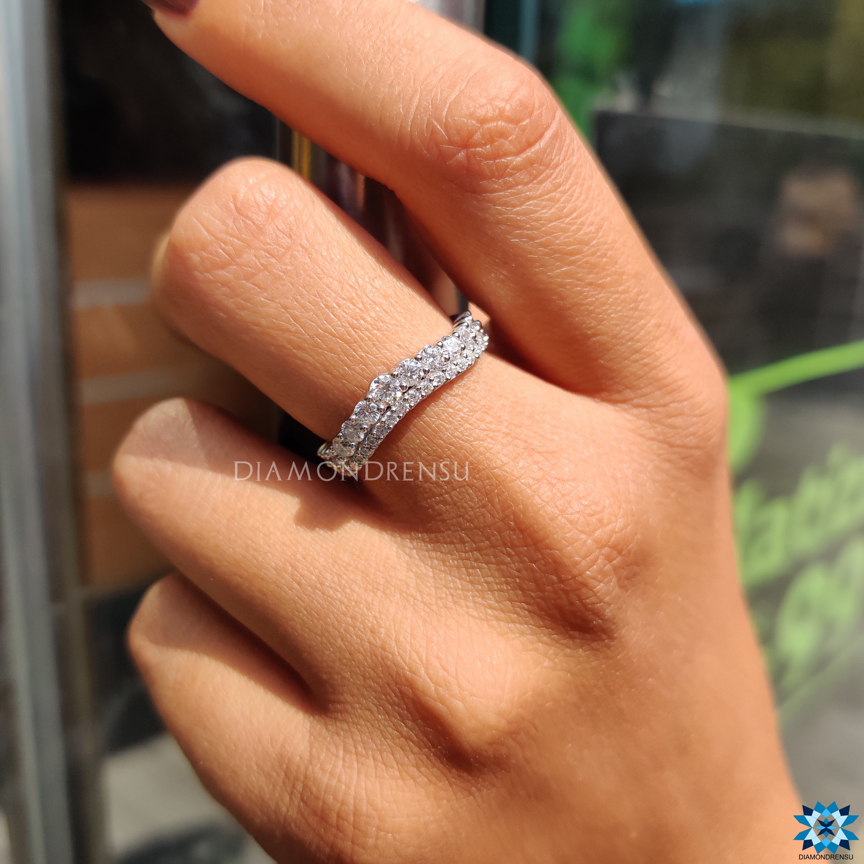 moissanite eternity band - diamondrensu