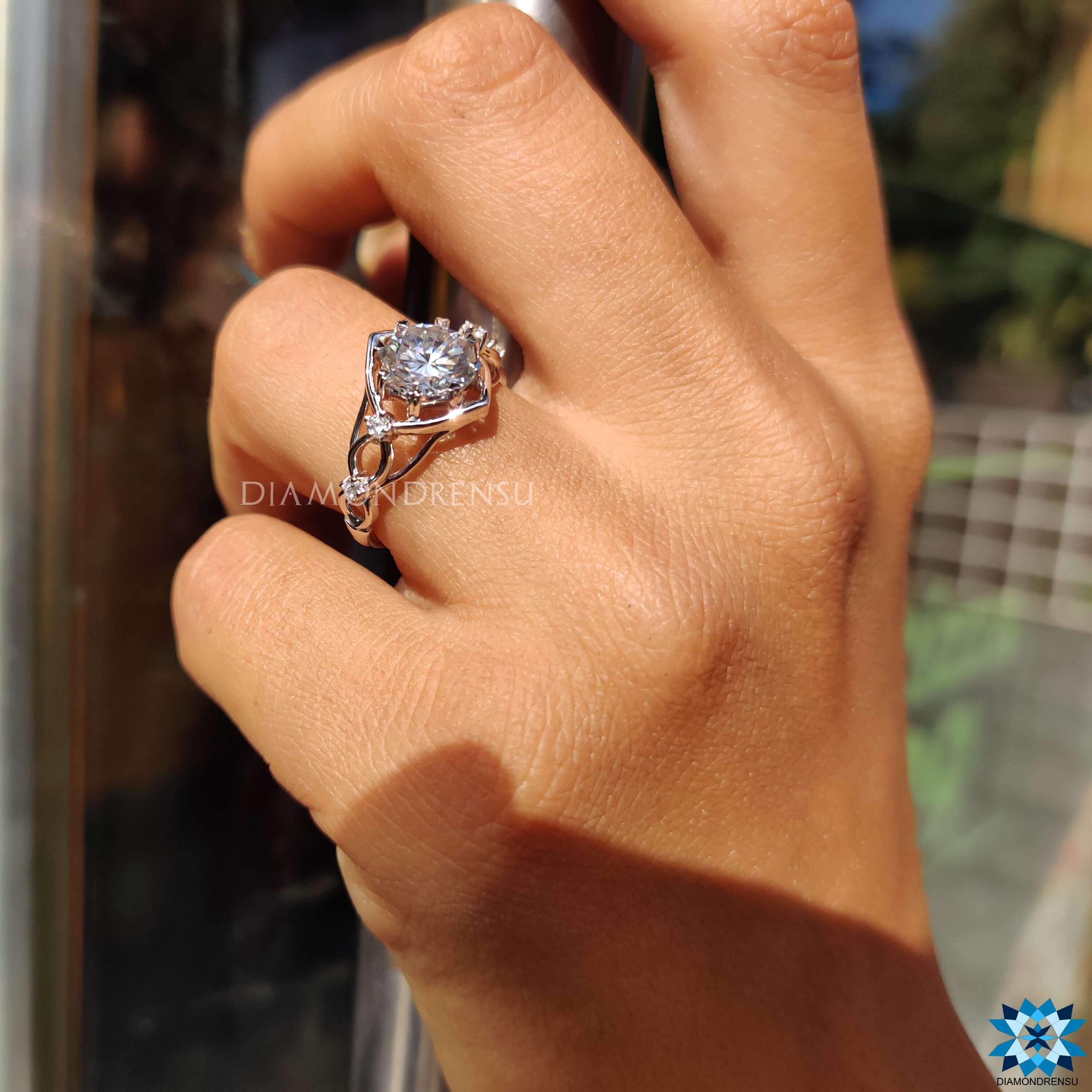 affordable moissanite engagement - diamondrensu