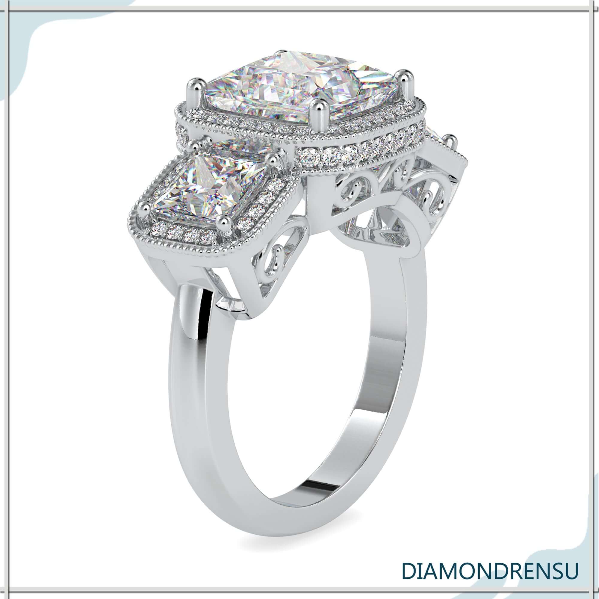 princess cut moissanite - diamondrensu