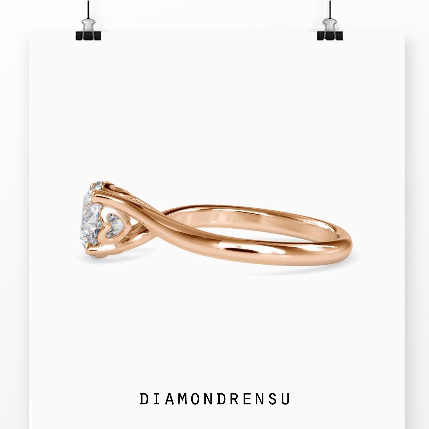 Handmade ring from the Diamondrensu collection with round brilliant design.
