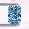 radiant cut blue lab grown diamond