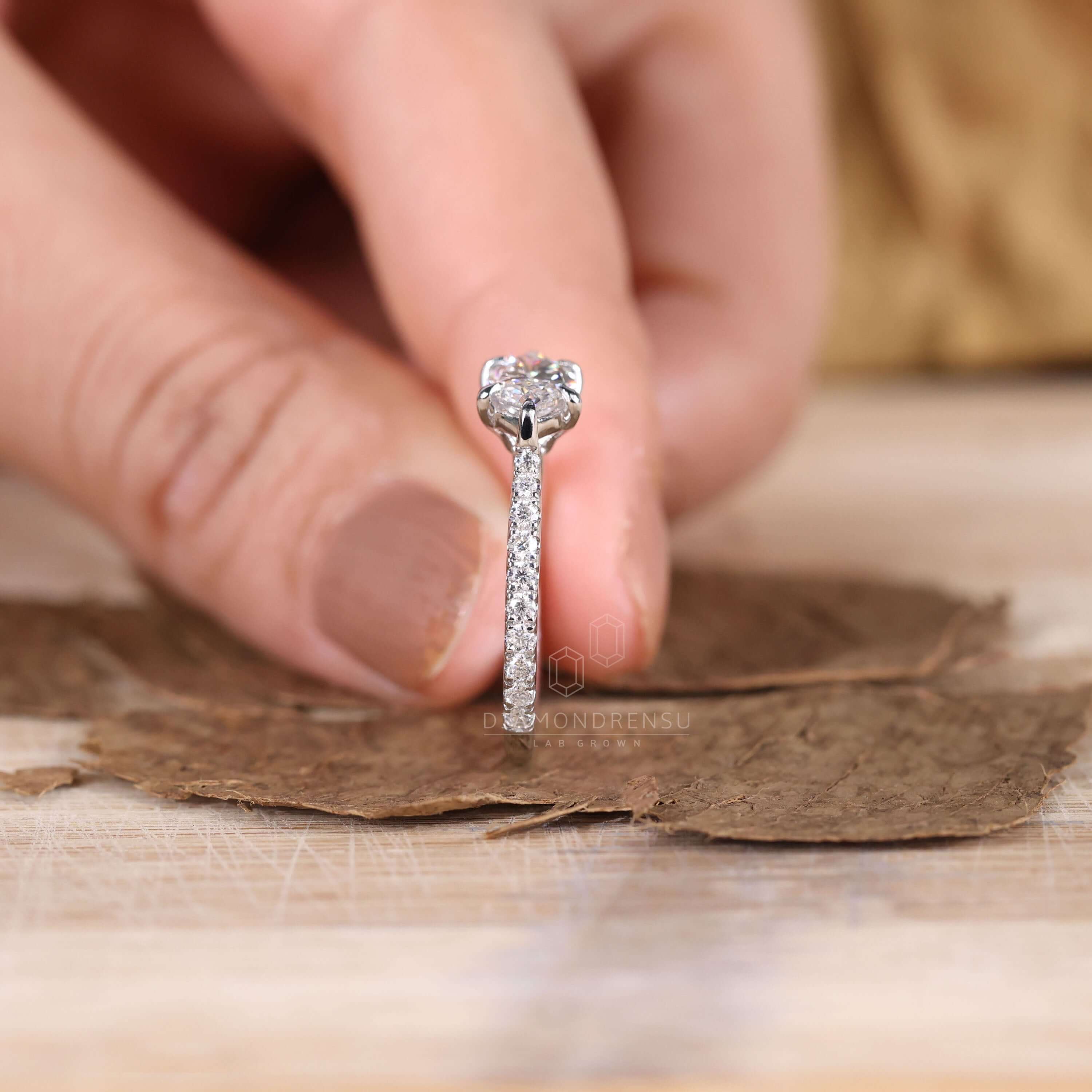 lab created diamond engagement ring - diamondrensu