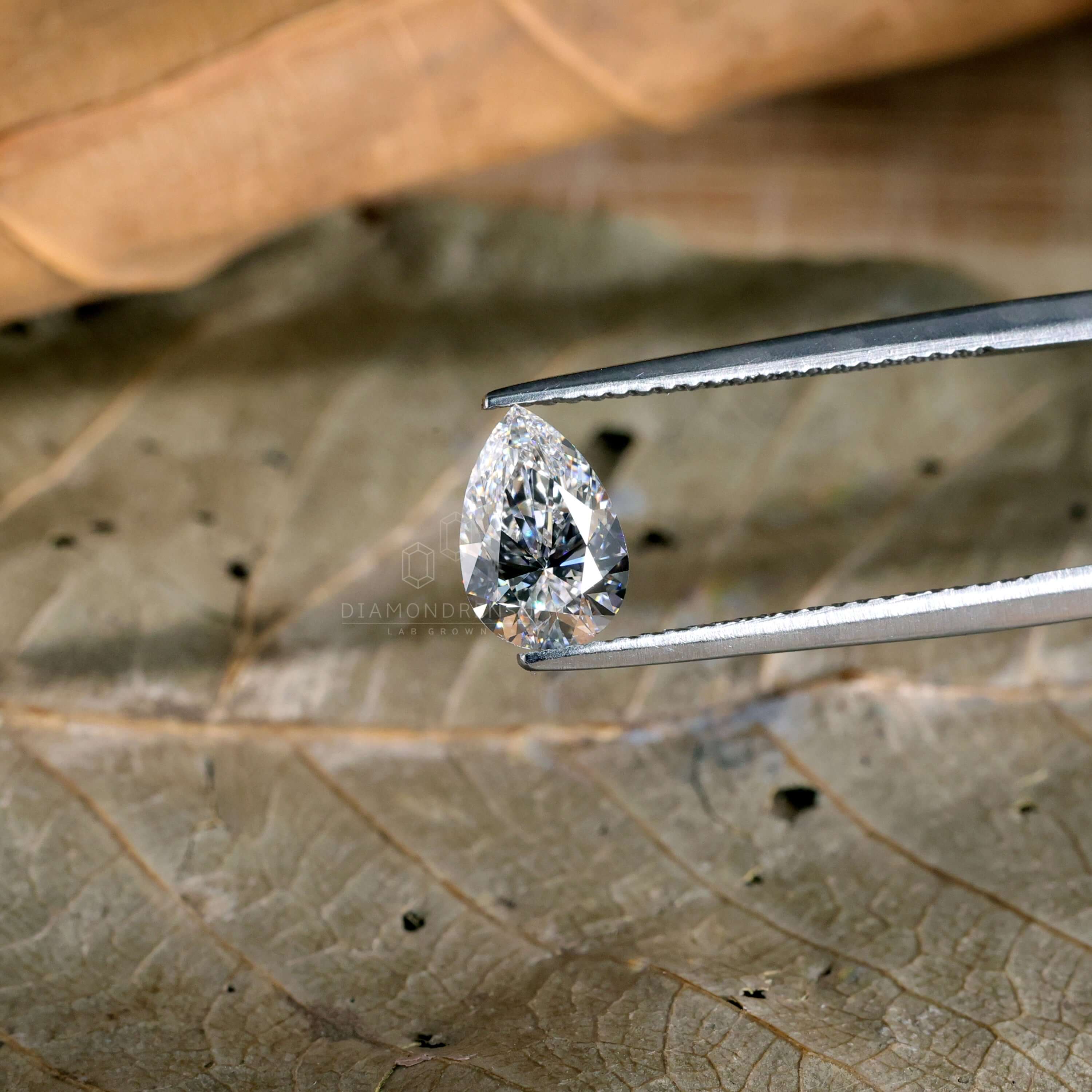 pear cut lab grown diamond