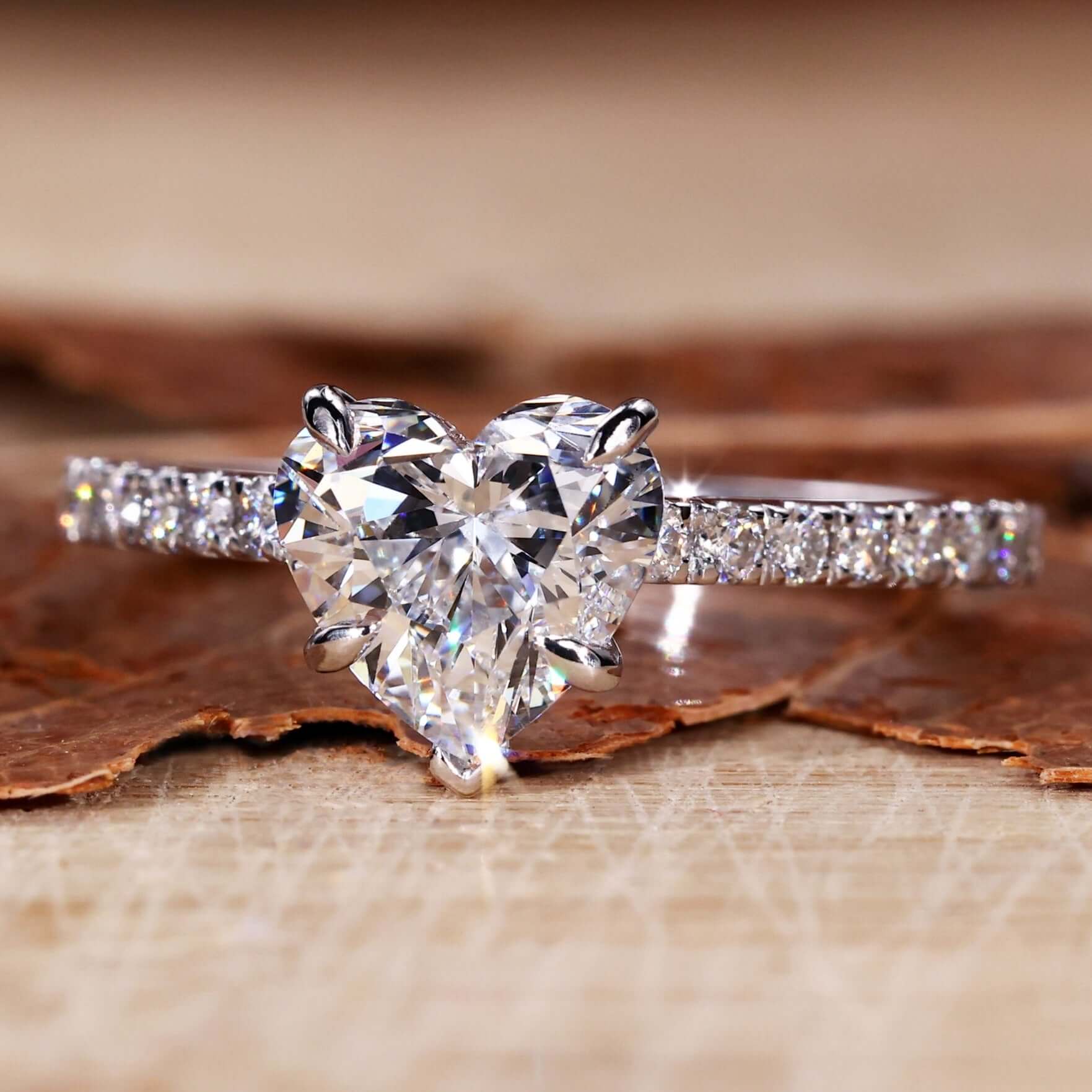 lab grown diamond engagement ring