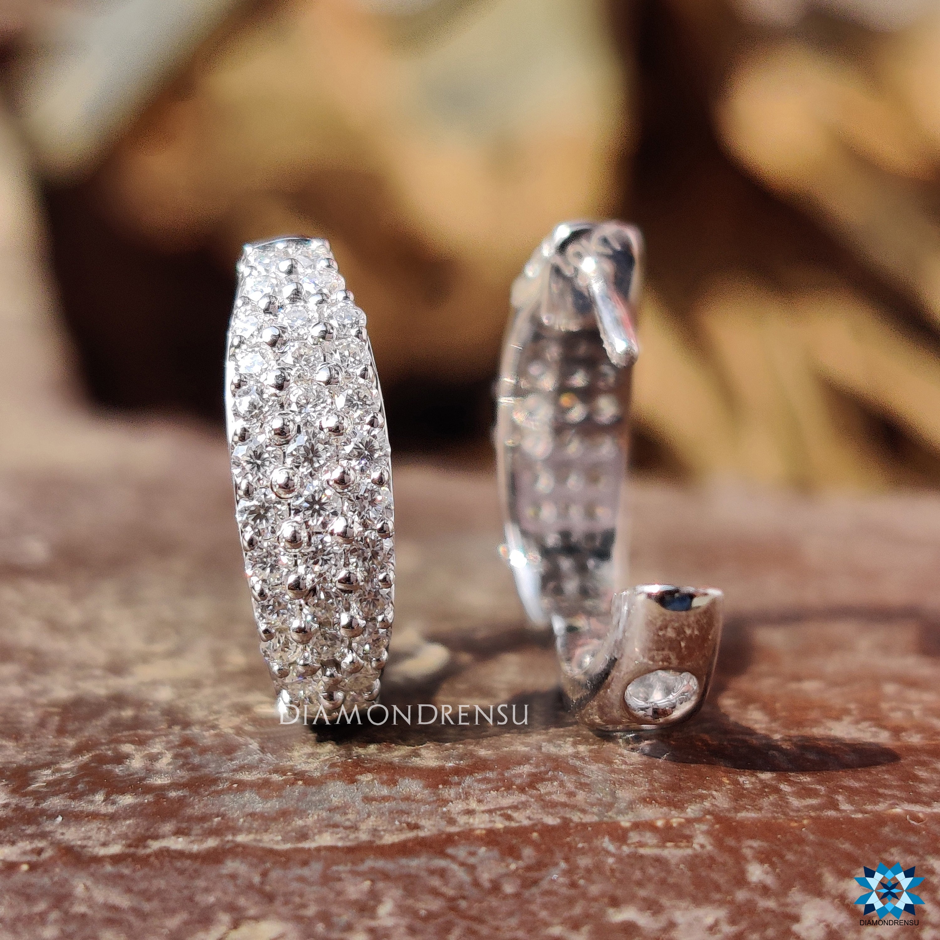 moissanite hoop earrings - diamondrensu