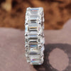 Handmade emerald cut eternity band featuring flawless craftsmanship.