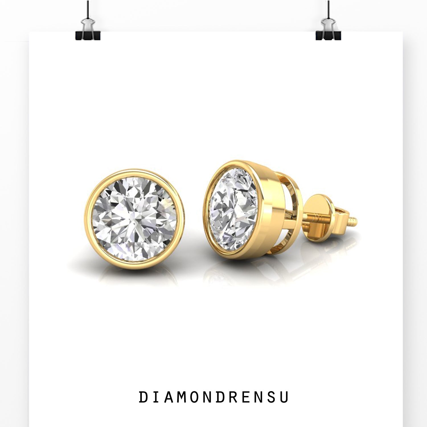 moissanite stud earrings - diamondrensu