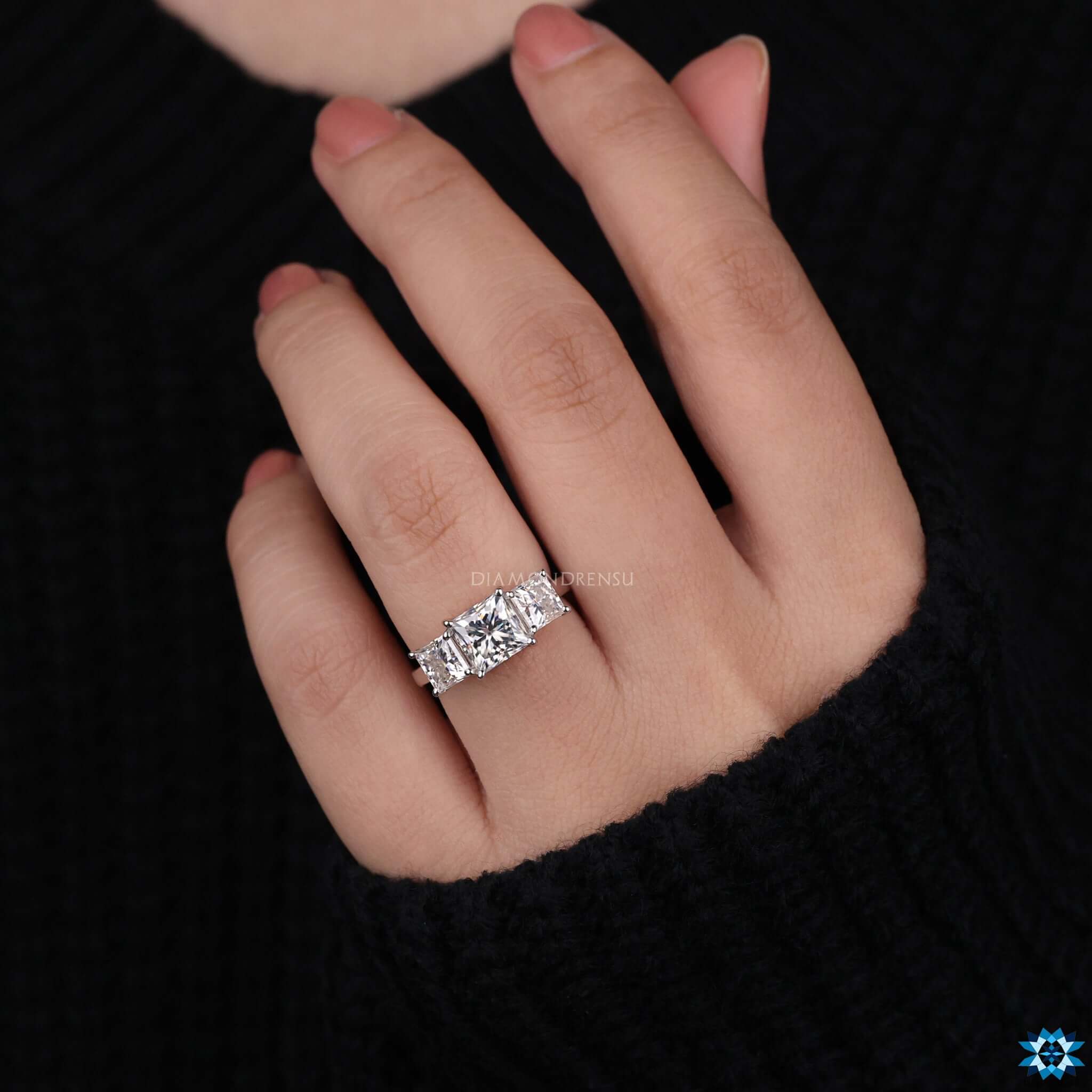 moissanite engagement ring