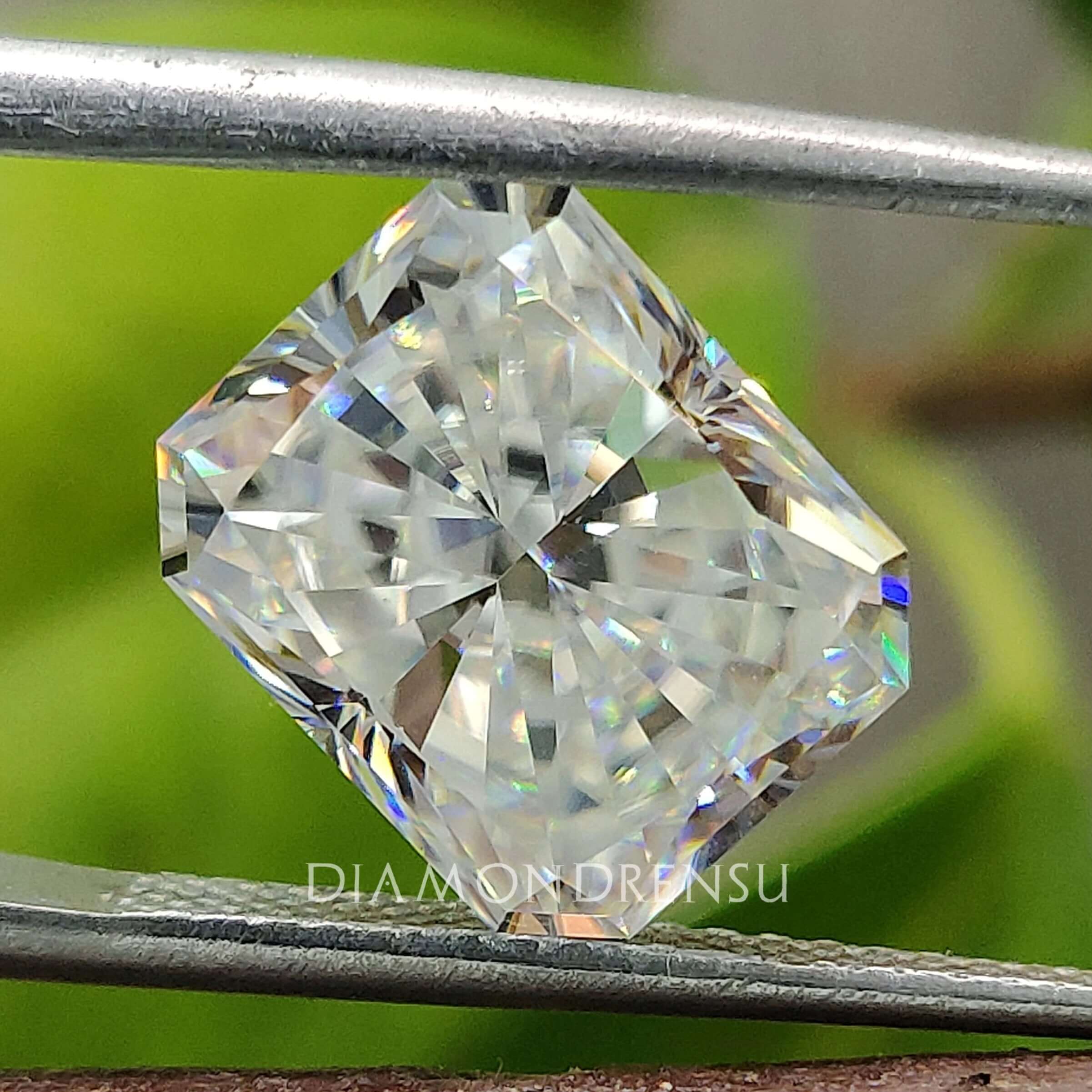 4.21 CT Radiant Cut Colorless Loose Moissanite for Engagement Ring