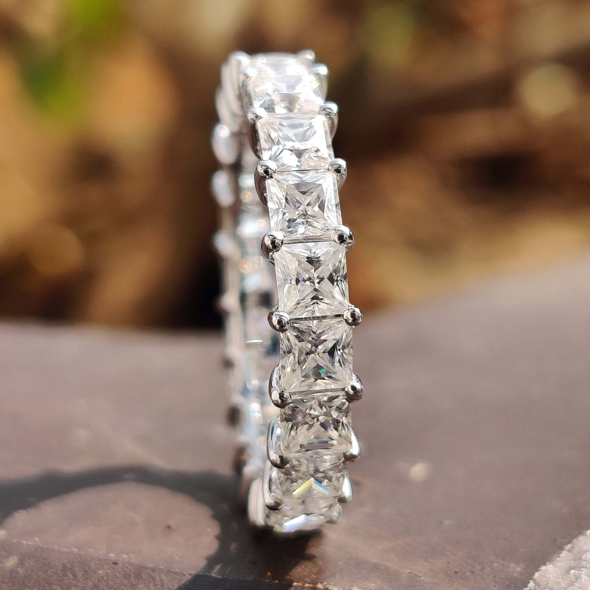 Elegant Eternity Ring Princess Cut crafted with 3.00MM stones and 1.79 CT, perfect for a timeless look.