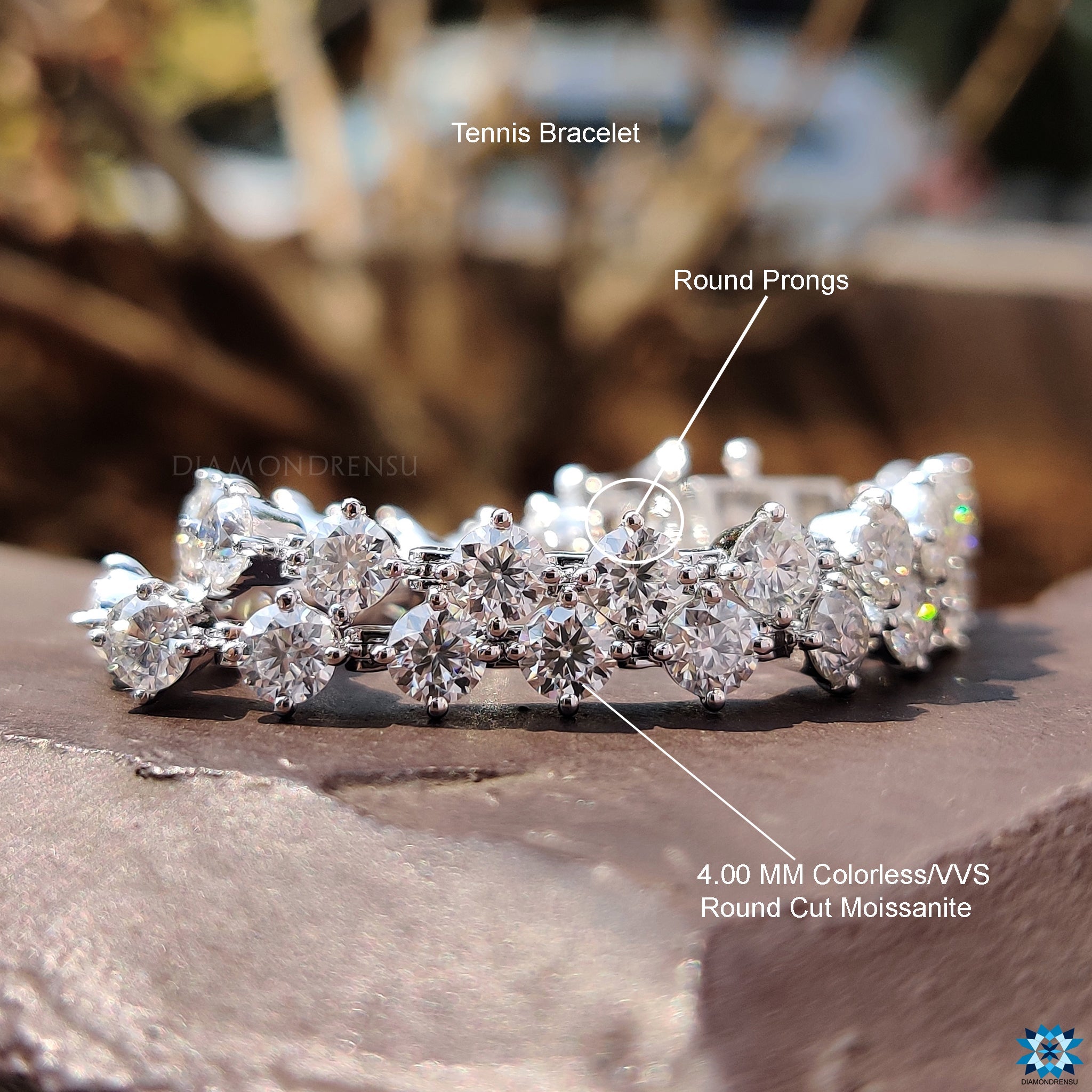 moissanite bracelet - diamondrensu