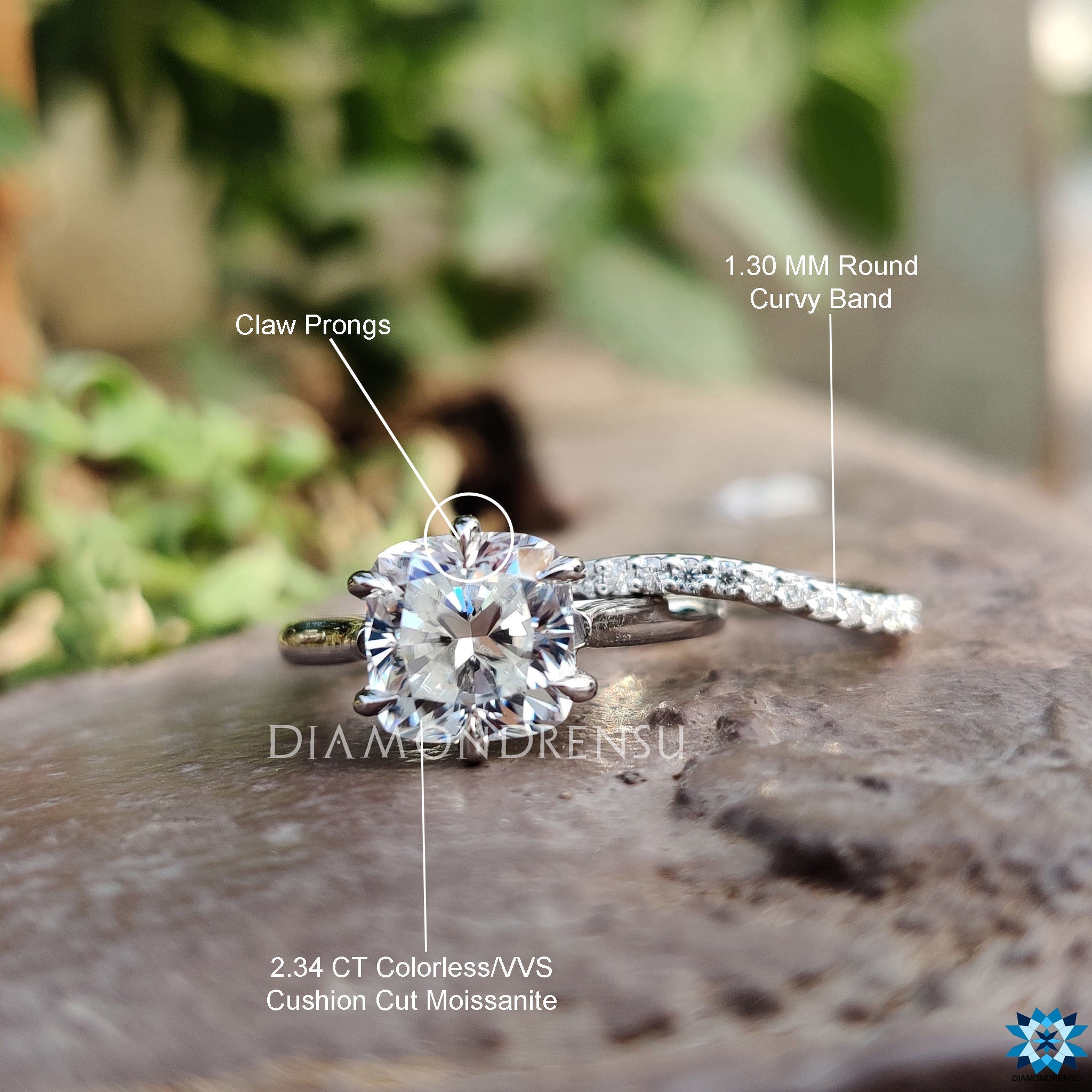 moissanite ring set