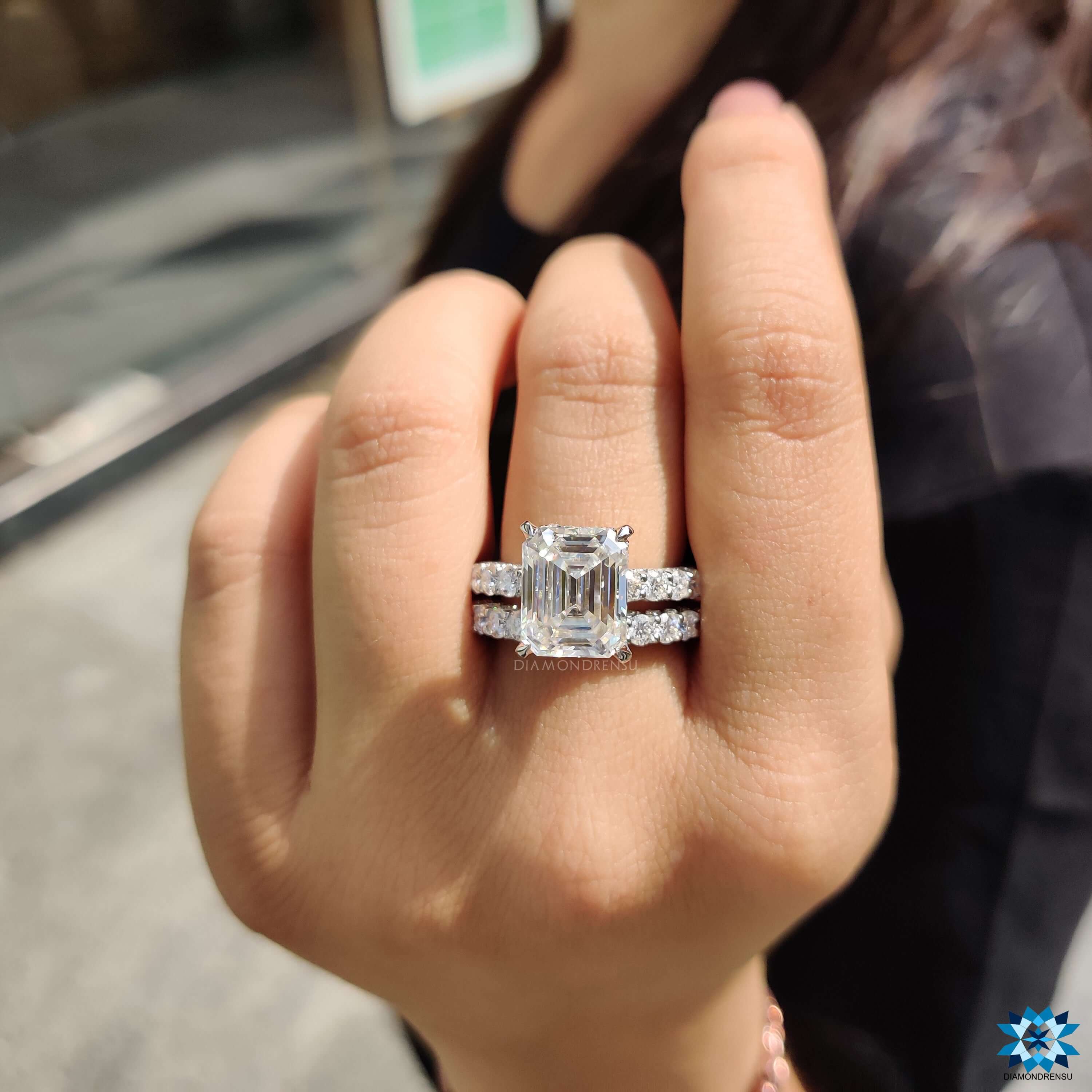 moissanite engagement ring - diamondrensu