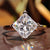 princess cut moissanite solitaire engagement ring