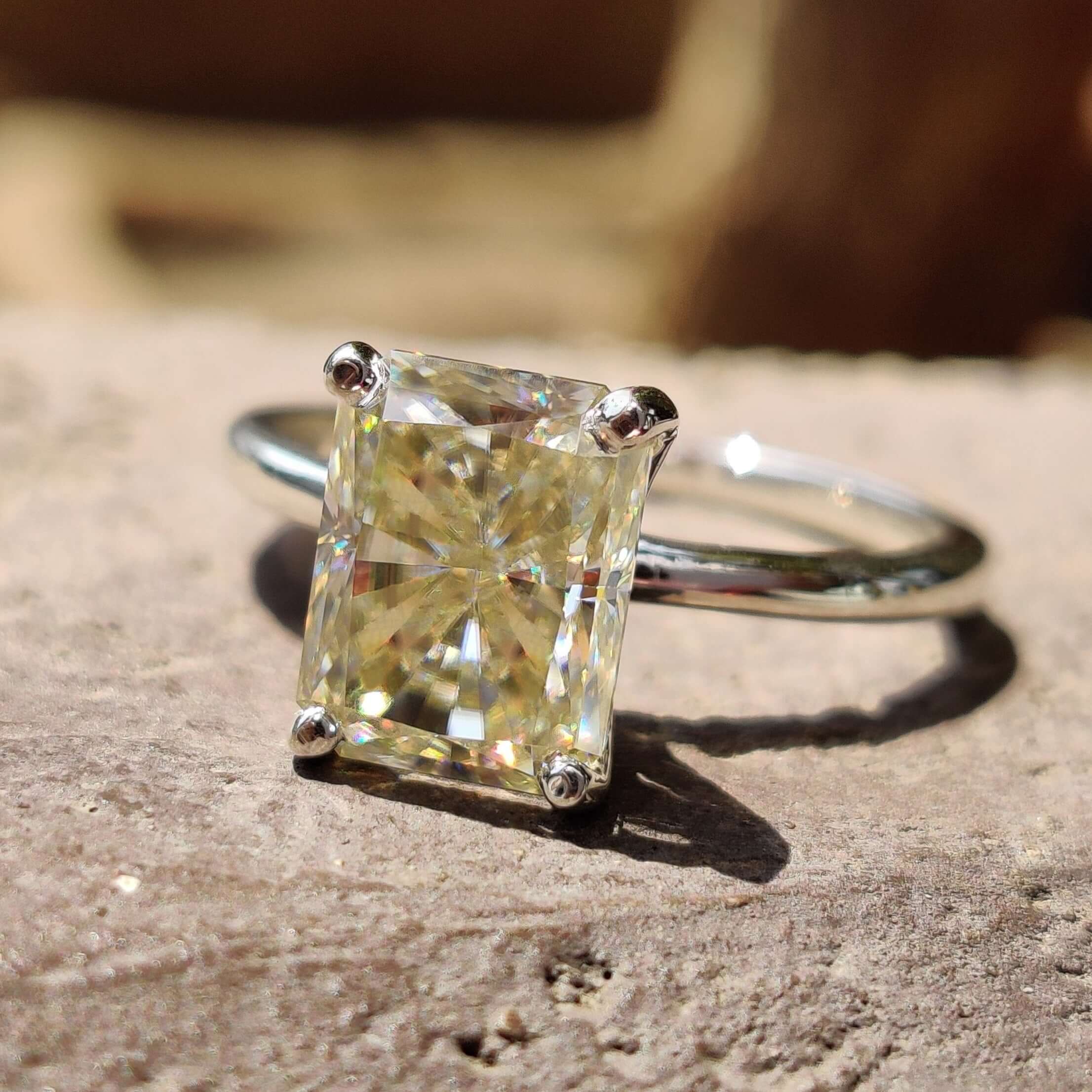 moissanite engagement ring - diamondrensu