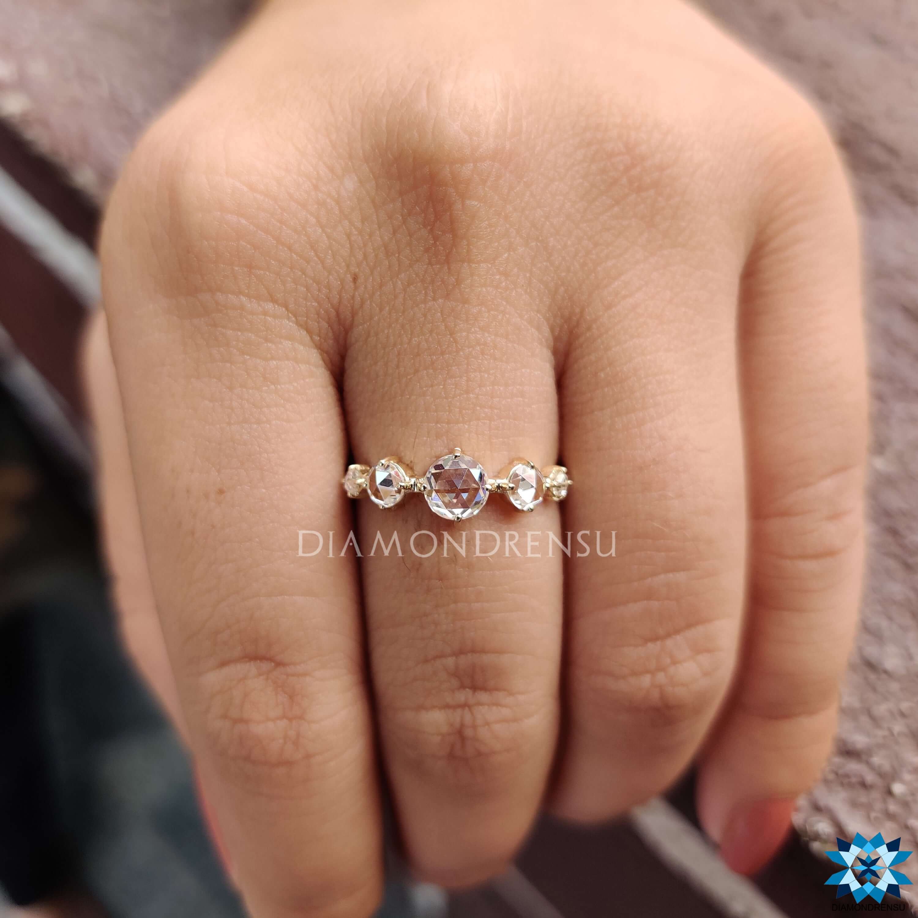 rose cut engagement rings - diamondrensu