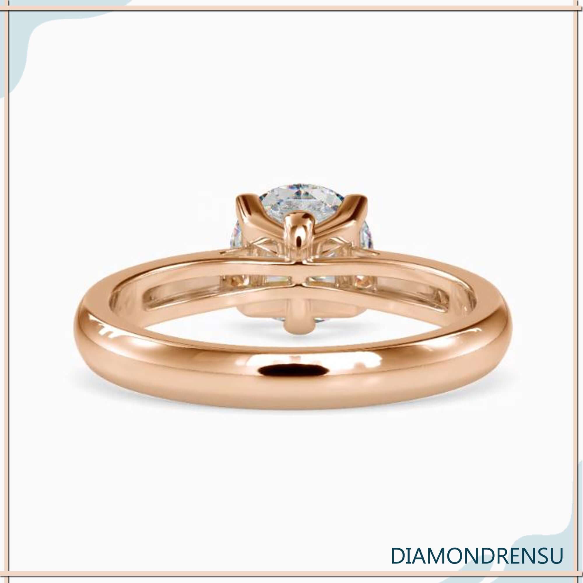 Rose gold, white gold, yellow gold ring with a stunning round solitaire diamond.