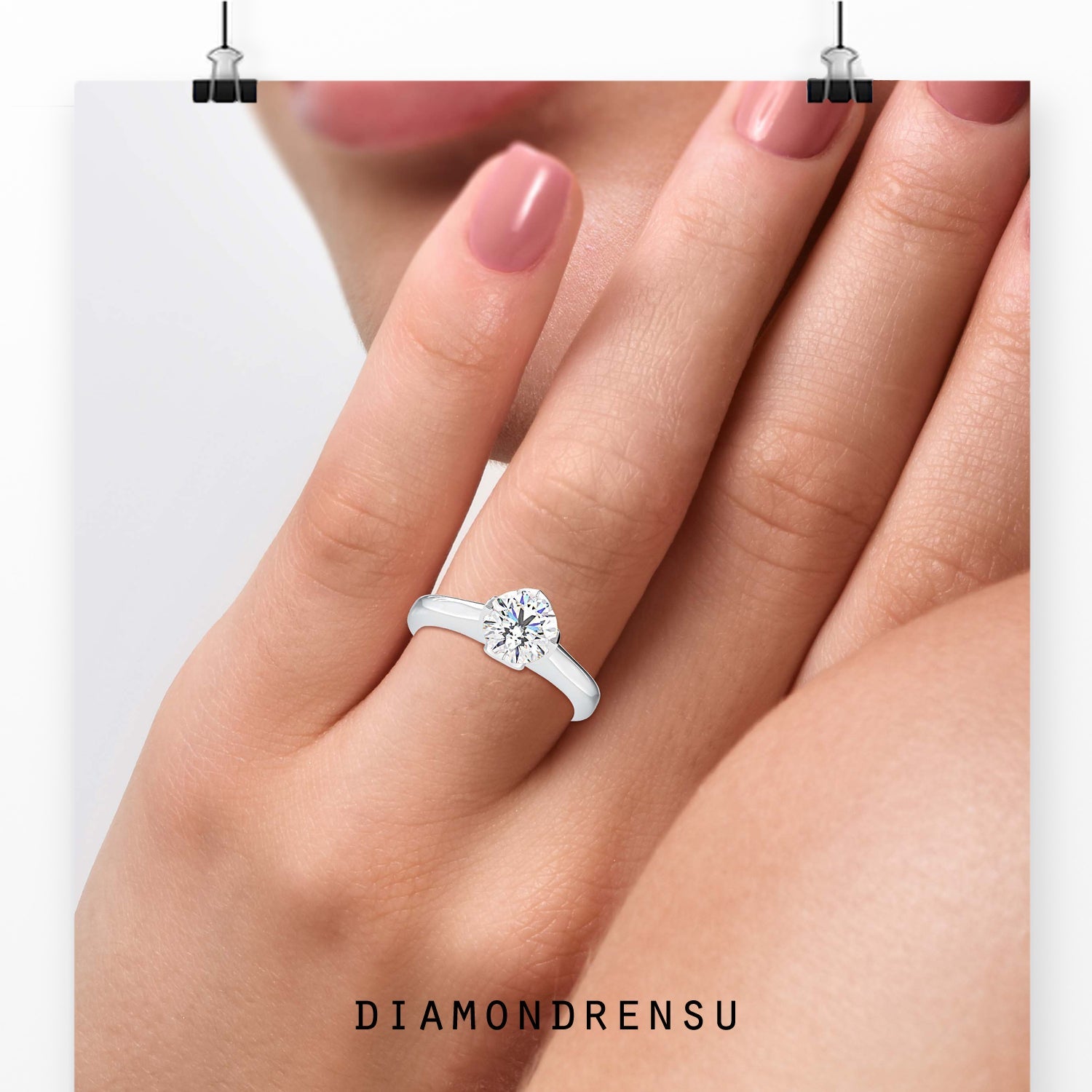 Elegant solitaire ring with a tulip setting for a unique and sophisticated look.