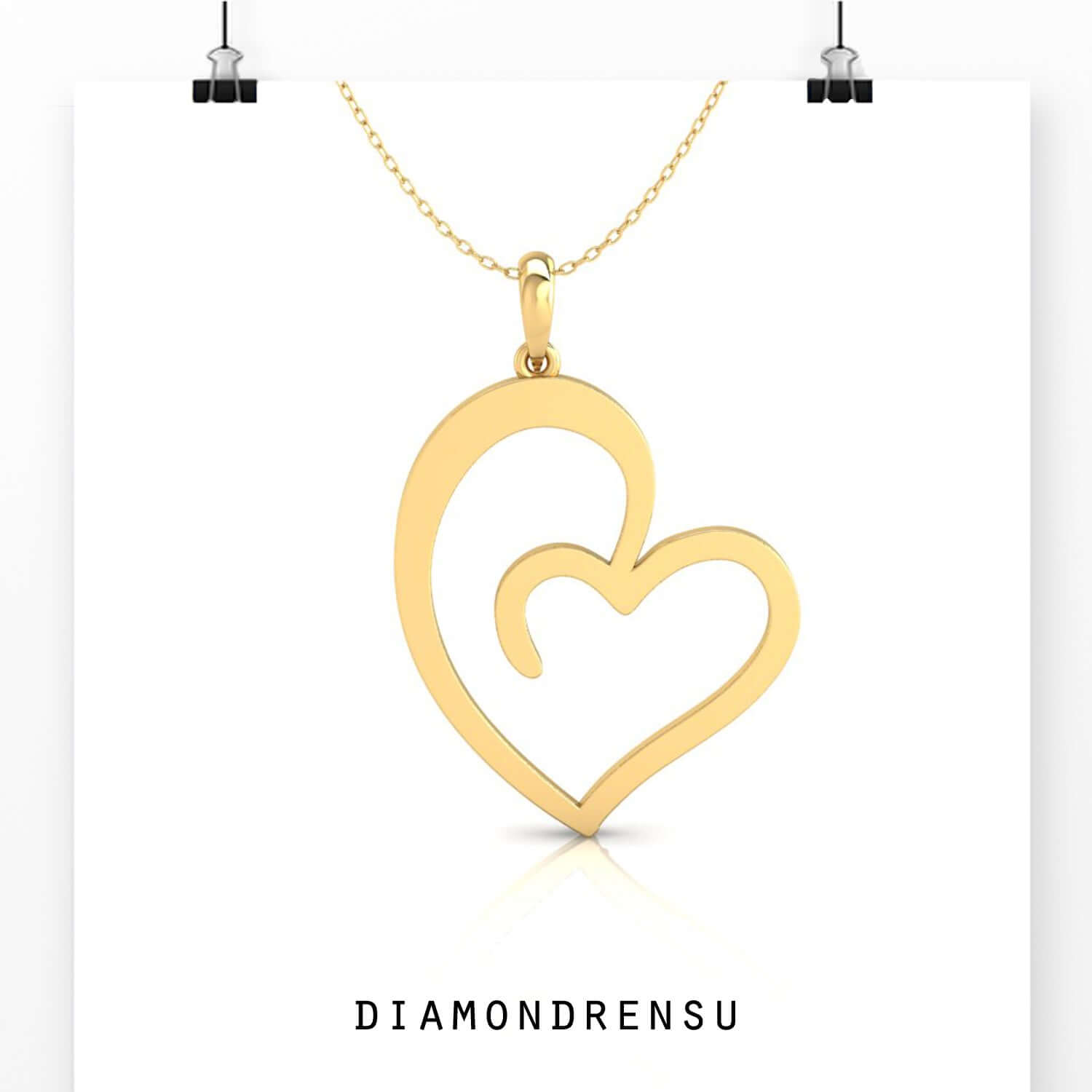 moissanite wedding pendant - diamondrensu