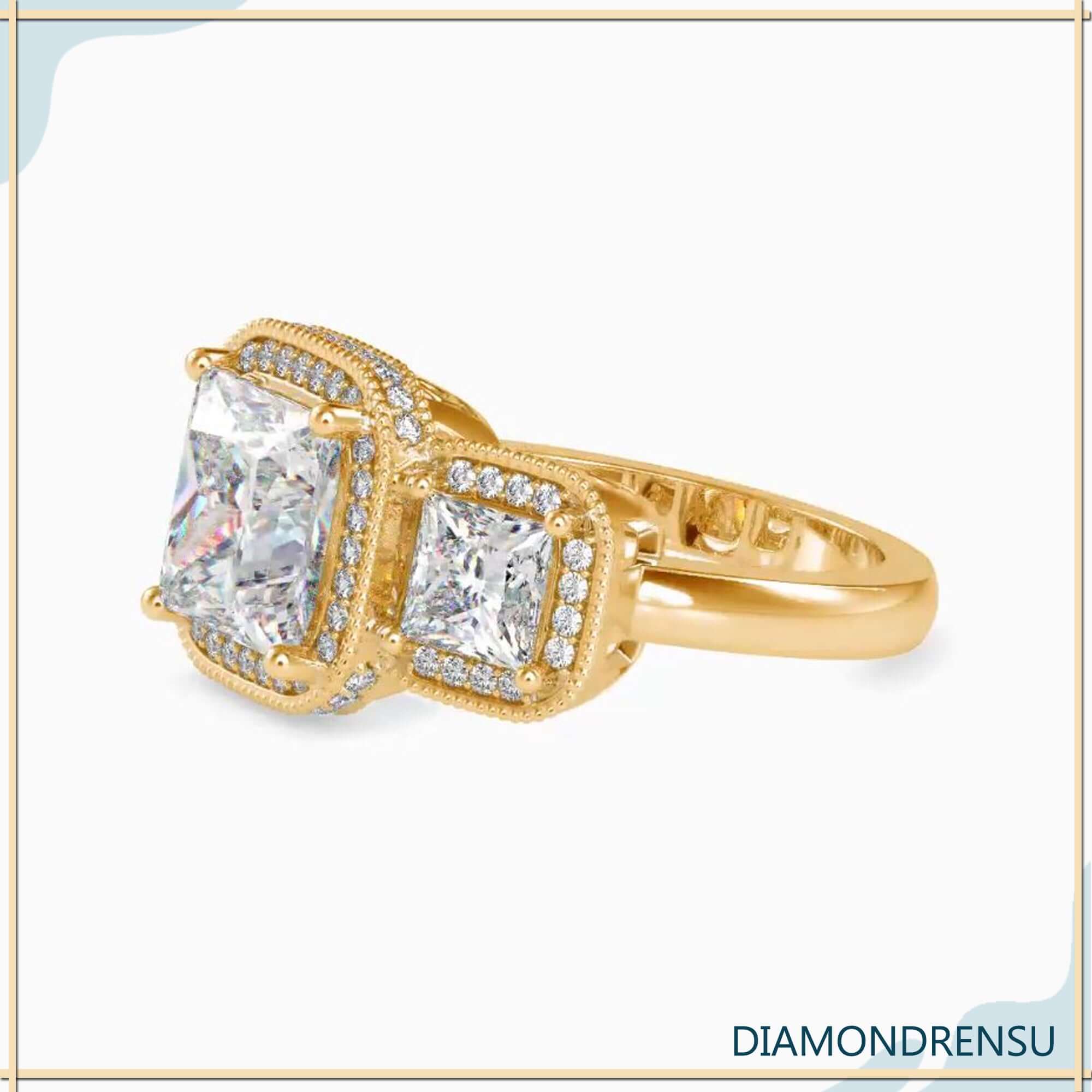 moissanite halo engagement rings - diamondrensu