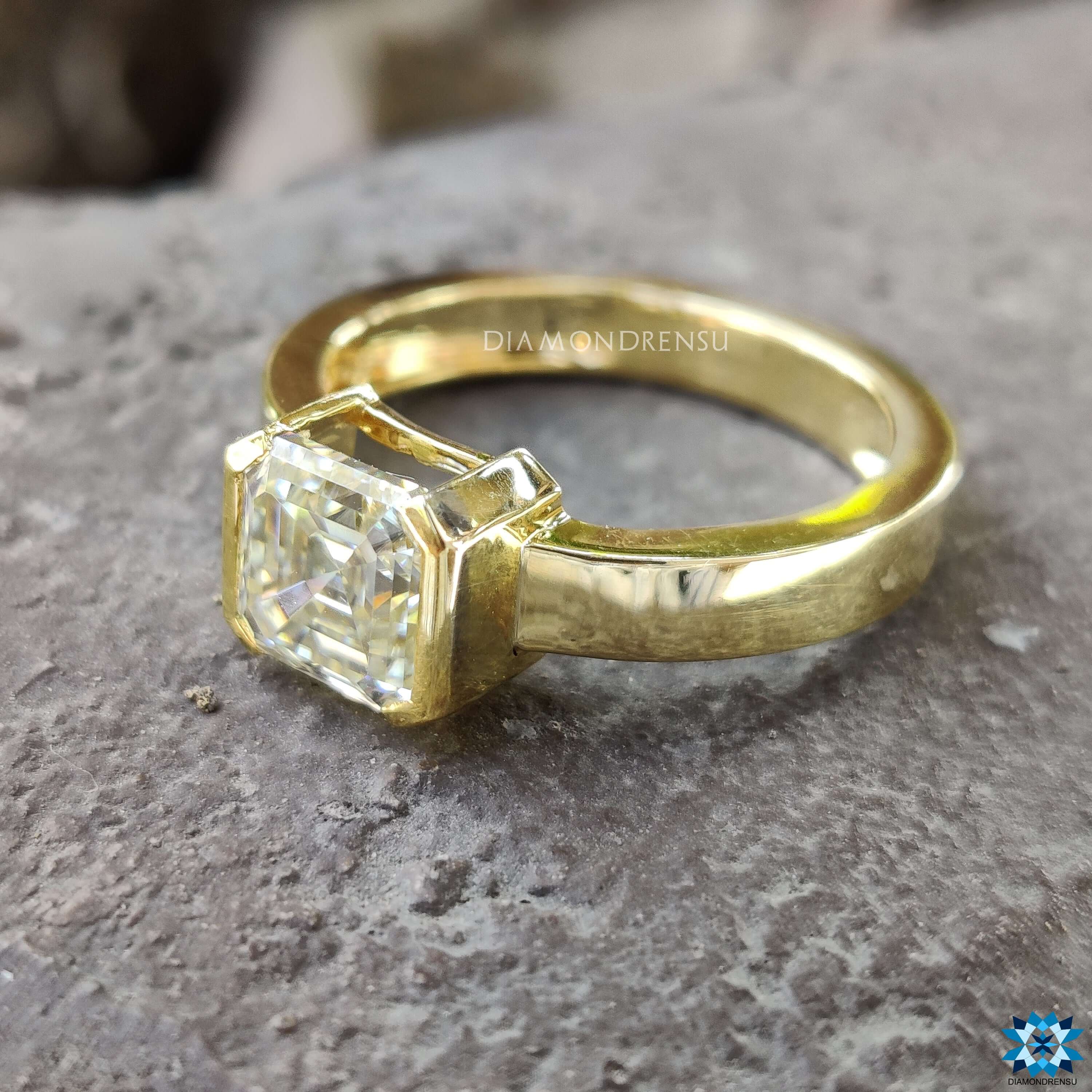 canary yellow moissanite ring - diamondrensu