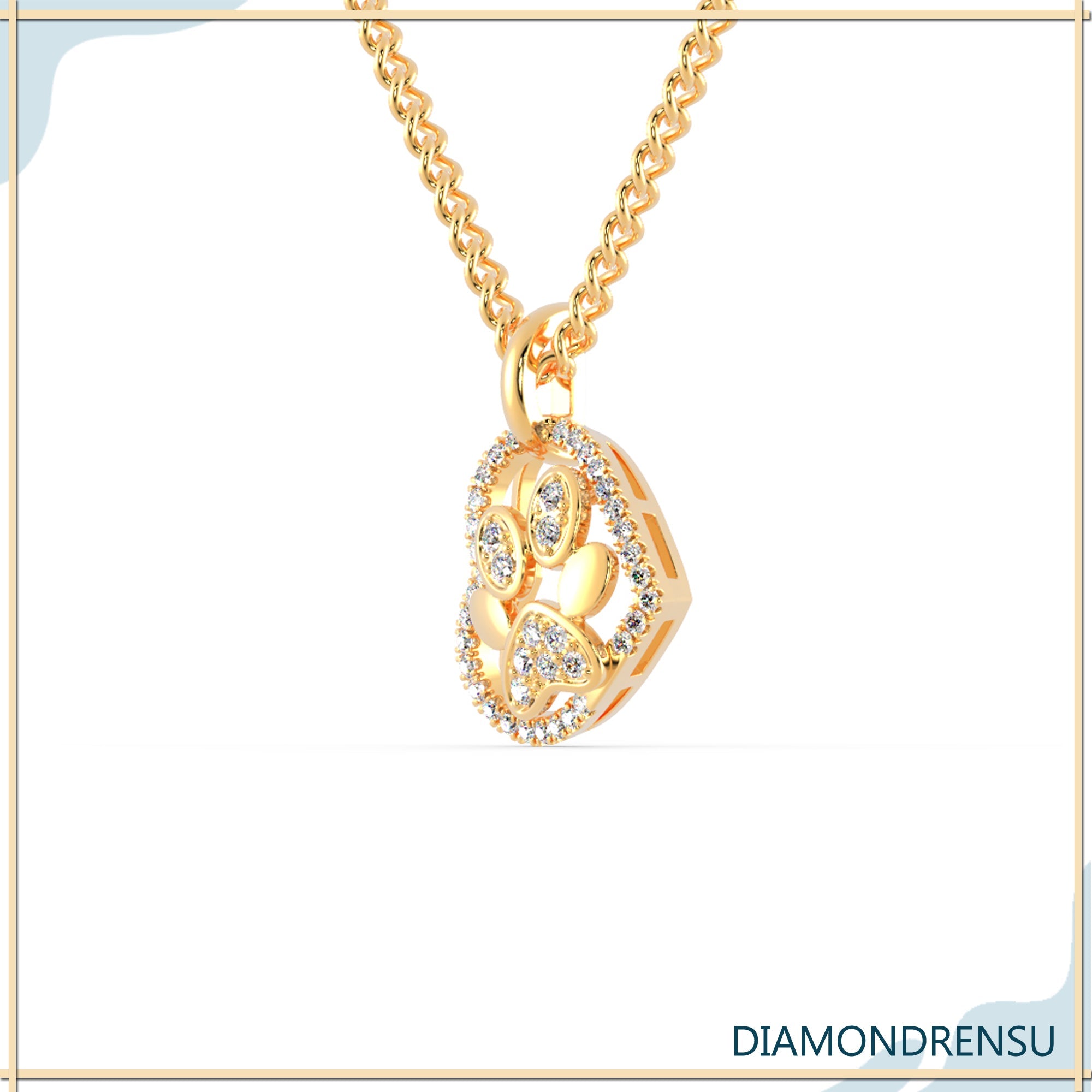 moissanite pendant set - diamondrenu