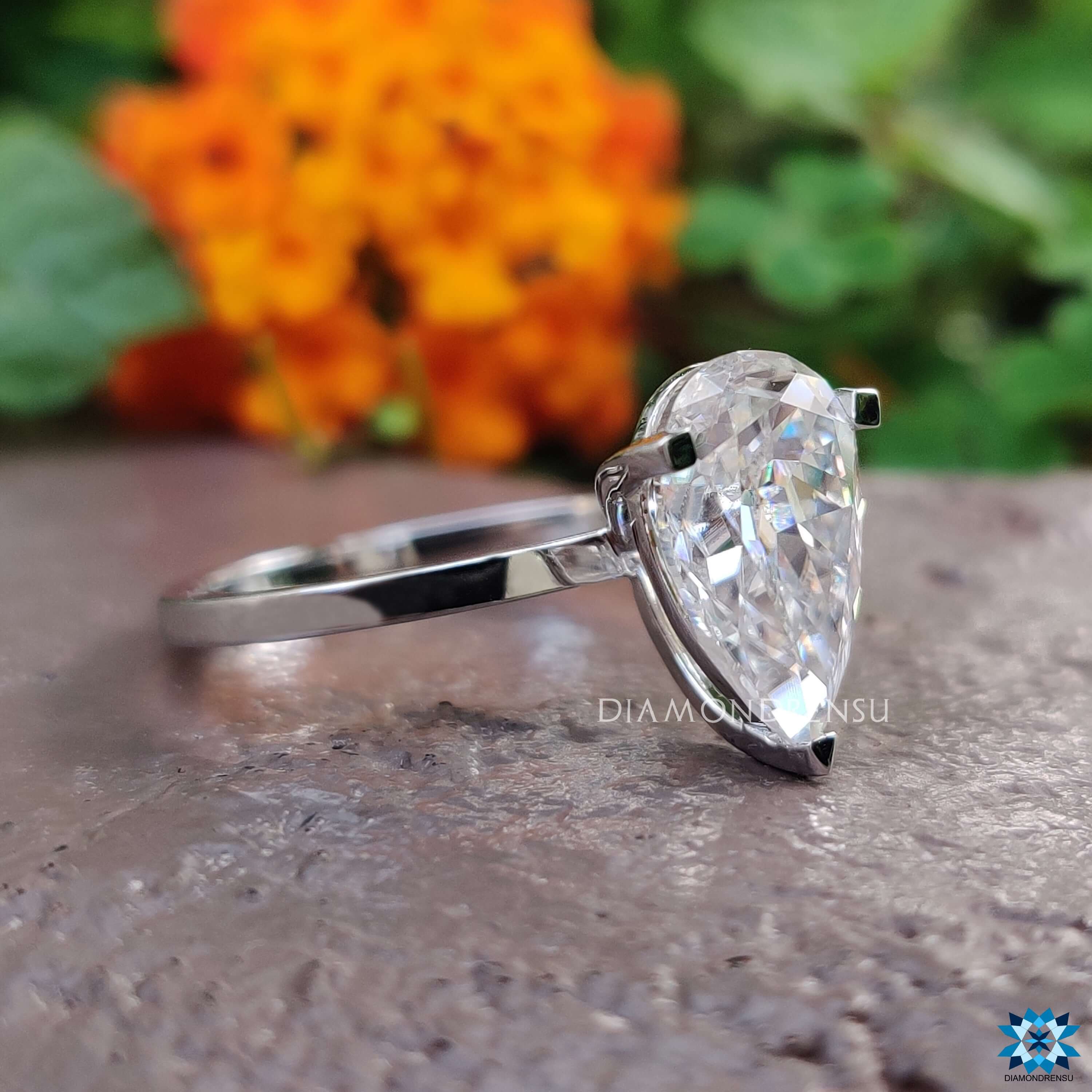 pear rensu cut moissanite - diamondrensu