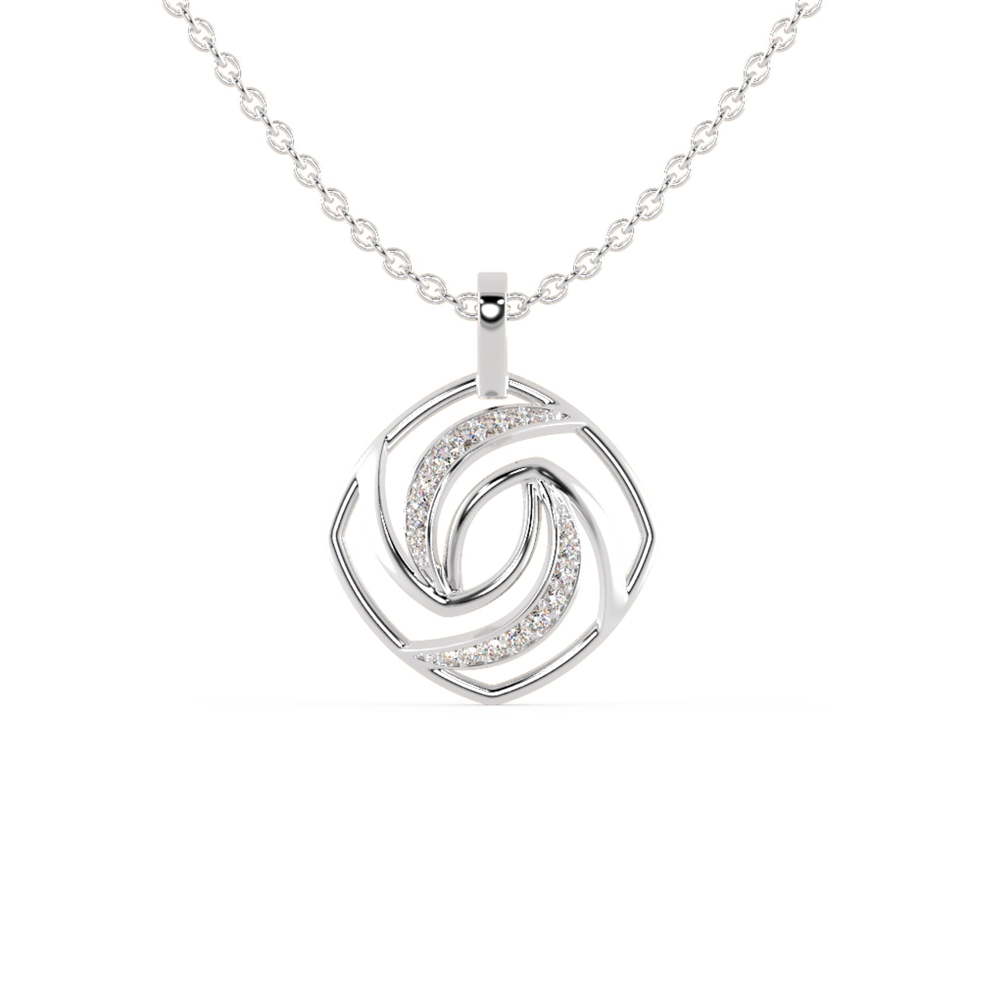 white gold wedding pendant - diamondrensu