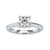 Round solitaire engagement ring with a stunning lab-grown diamond, featuring a knife edge band for a sleek design.
