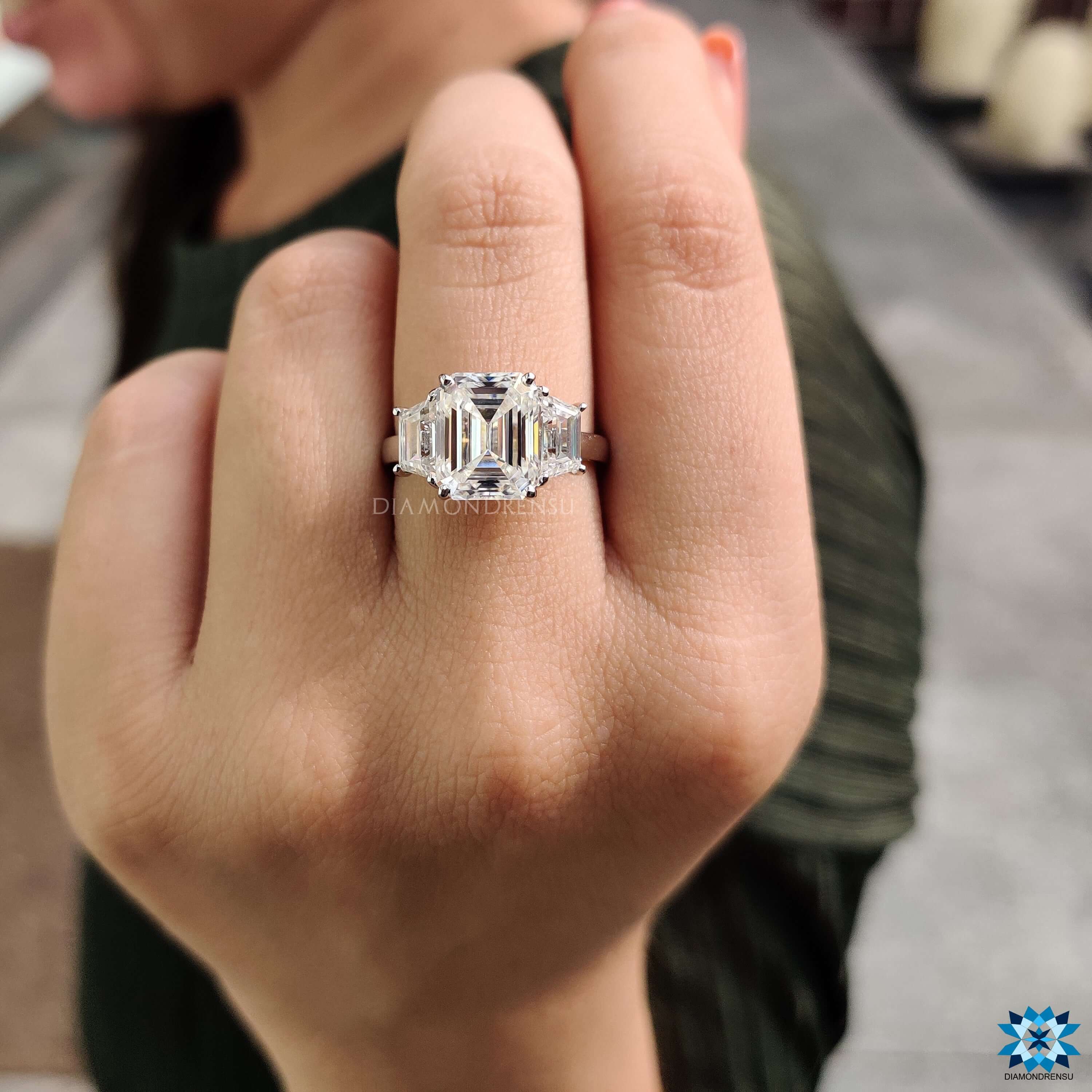 moissanite engagement rings - diamondrensu