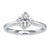 Bypass engagement ring with a modern design in white gold.