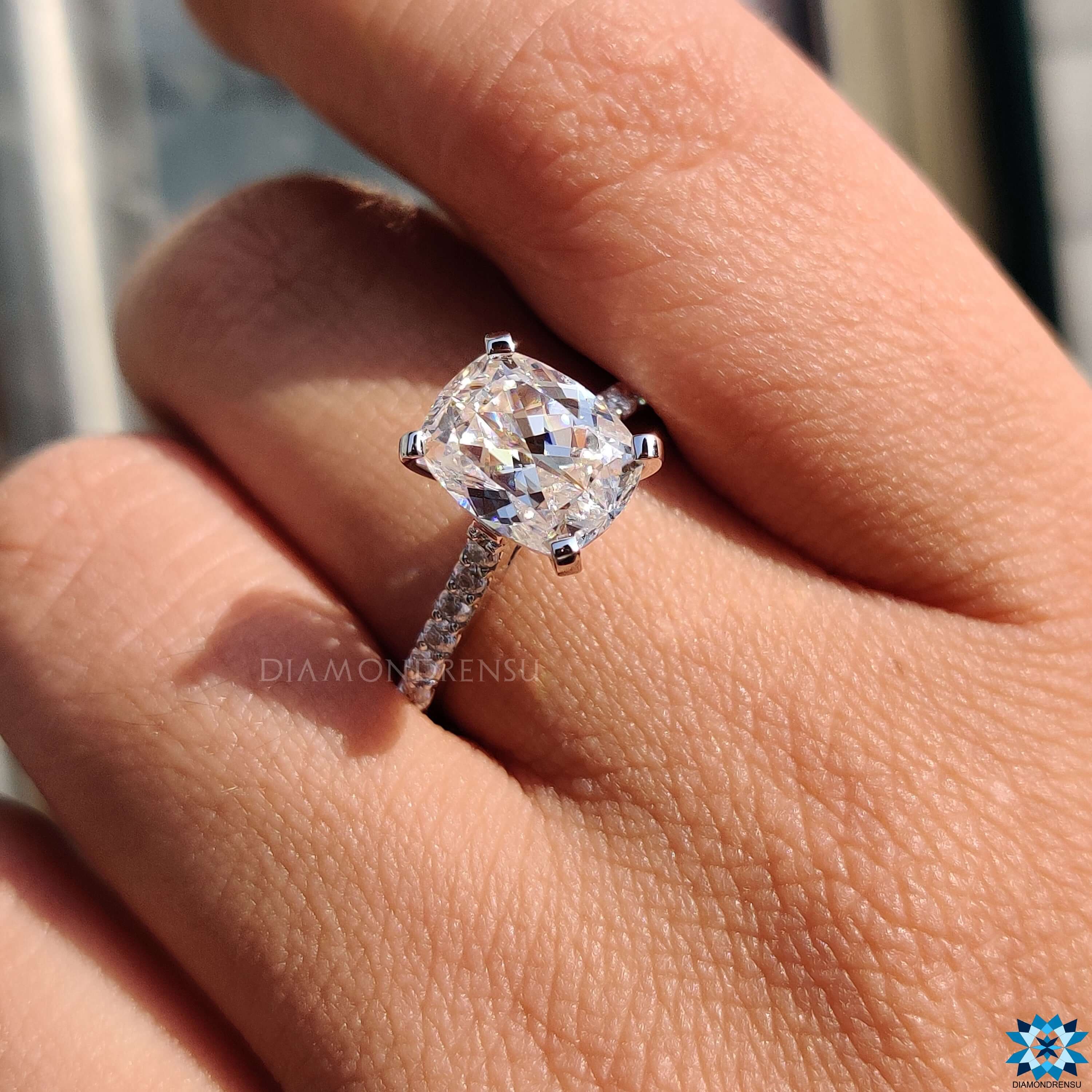 moissanite engagement rings - diamondrensu