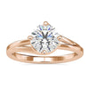 Bypass setting ring with a round brilliant diamond for an elegant look.